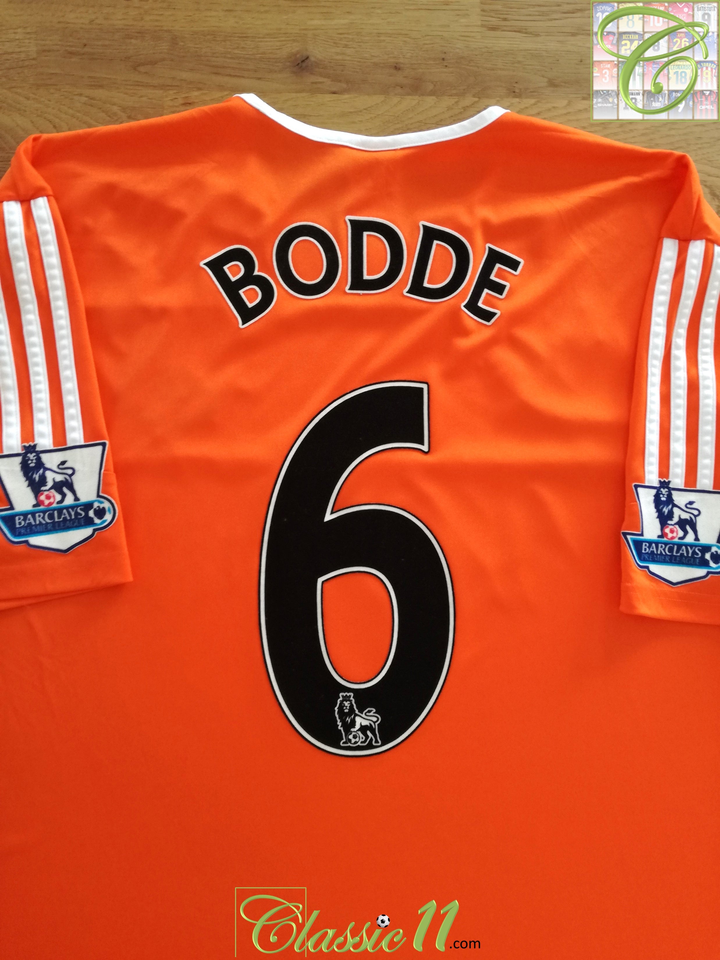 2011/12 Swansea City Away Premier League Football Shirt Bodde #6 (XXL)