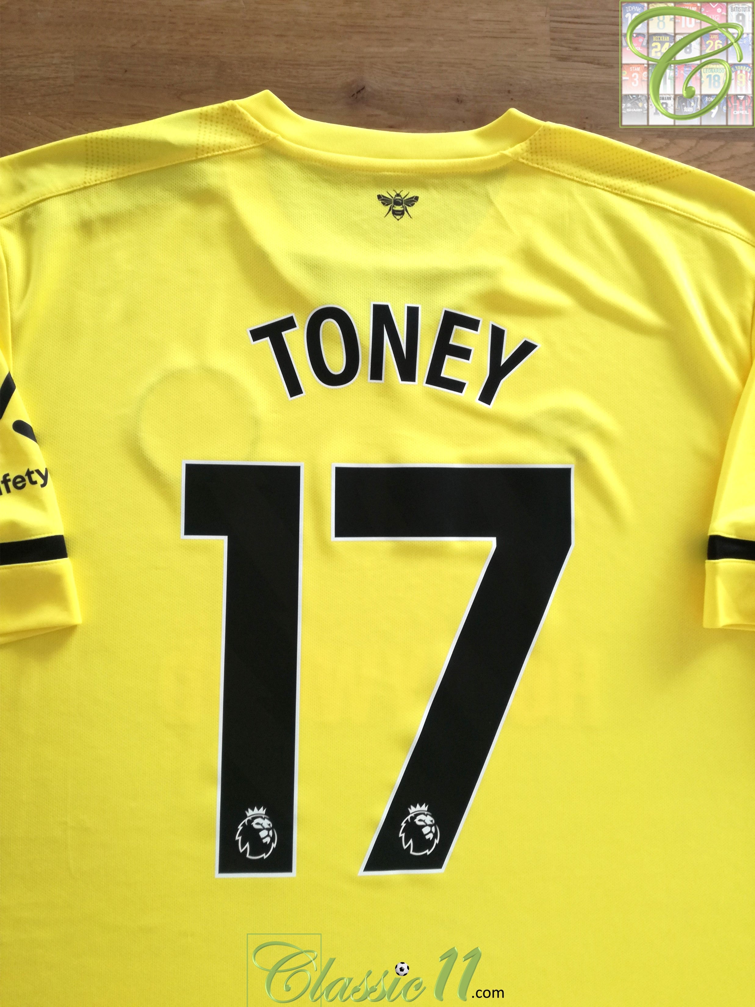 2021/22 Brentford Away Premier League Football Shirt Toney #17