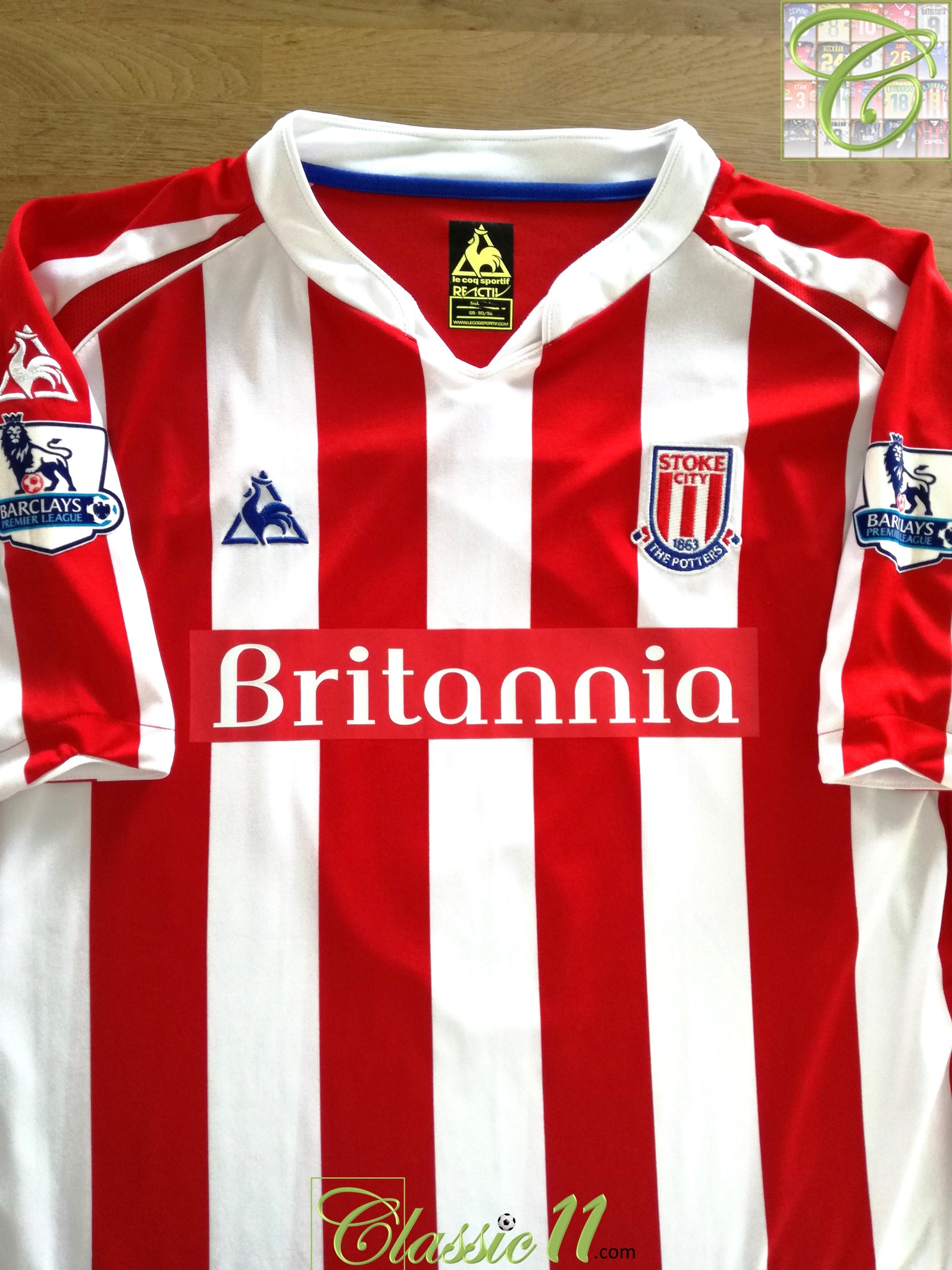 2009/10 Stoke City Home Premier League Football Shirt