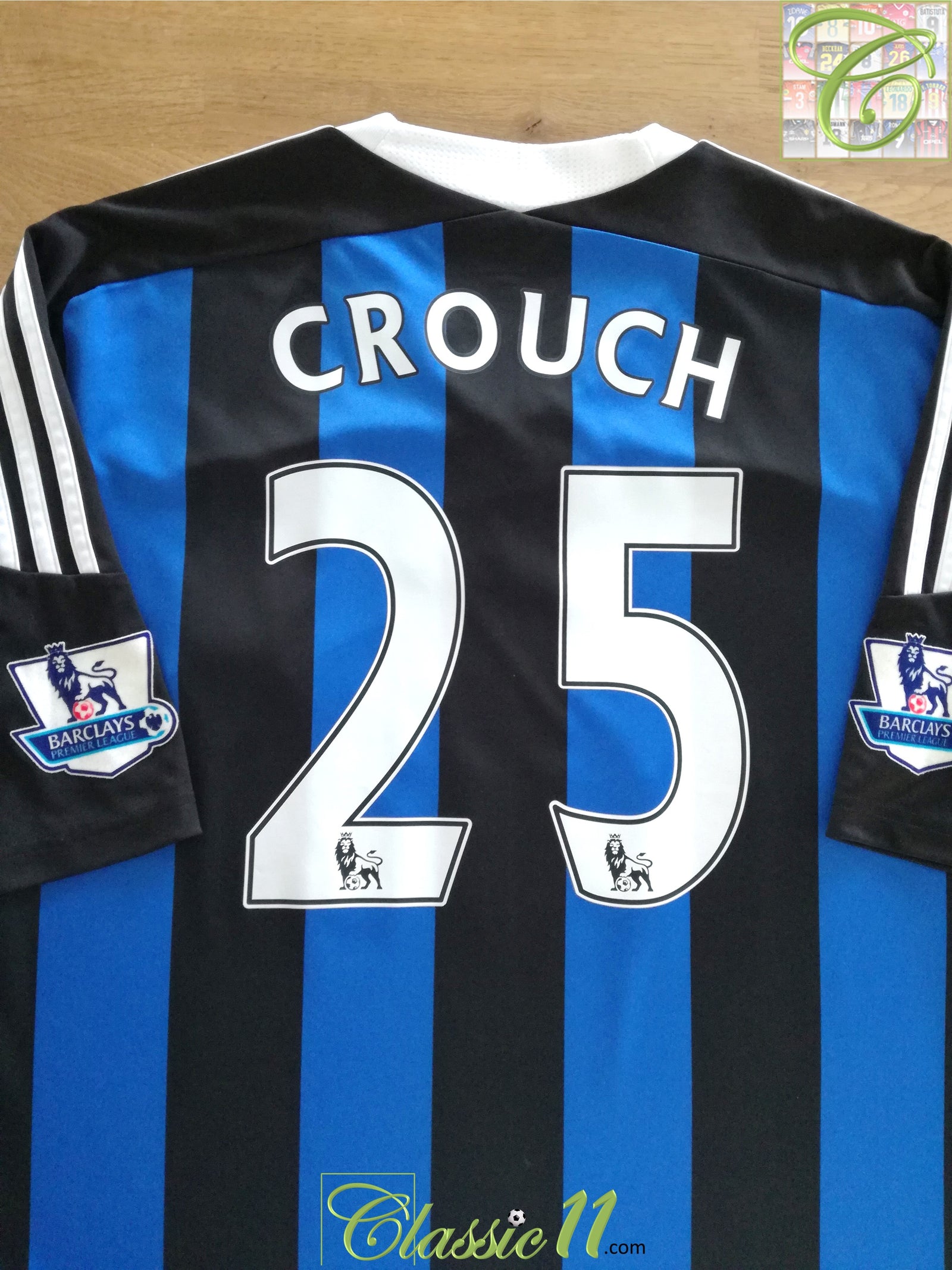 2011/12 Stoke City Away Premier League Football Shirt Crouch #25