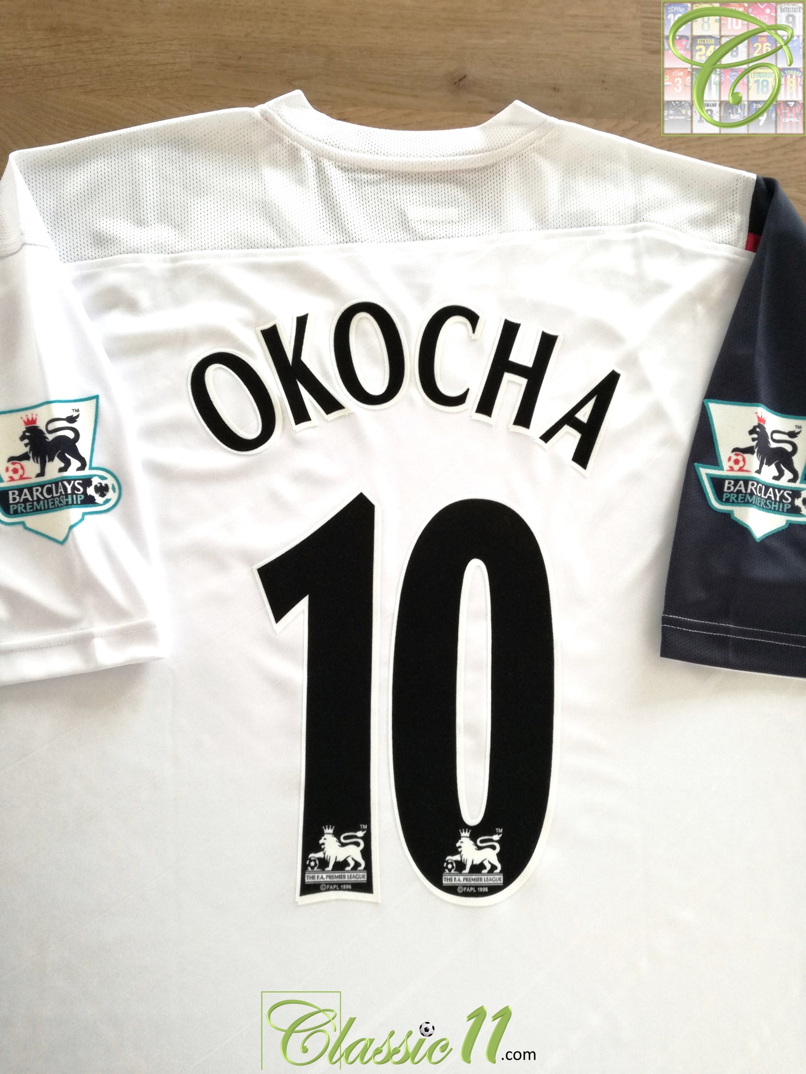 2005/06 Bolton Wanderers Home Premier League Football Shirt Okocha #10