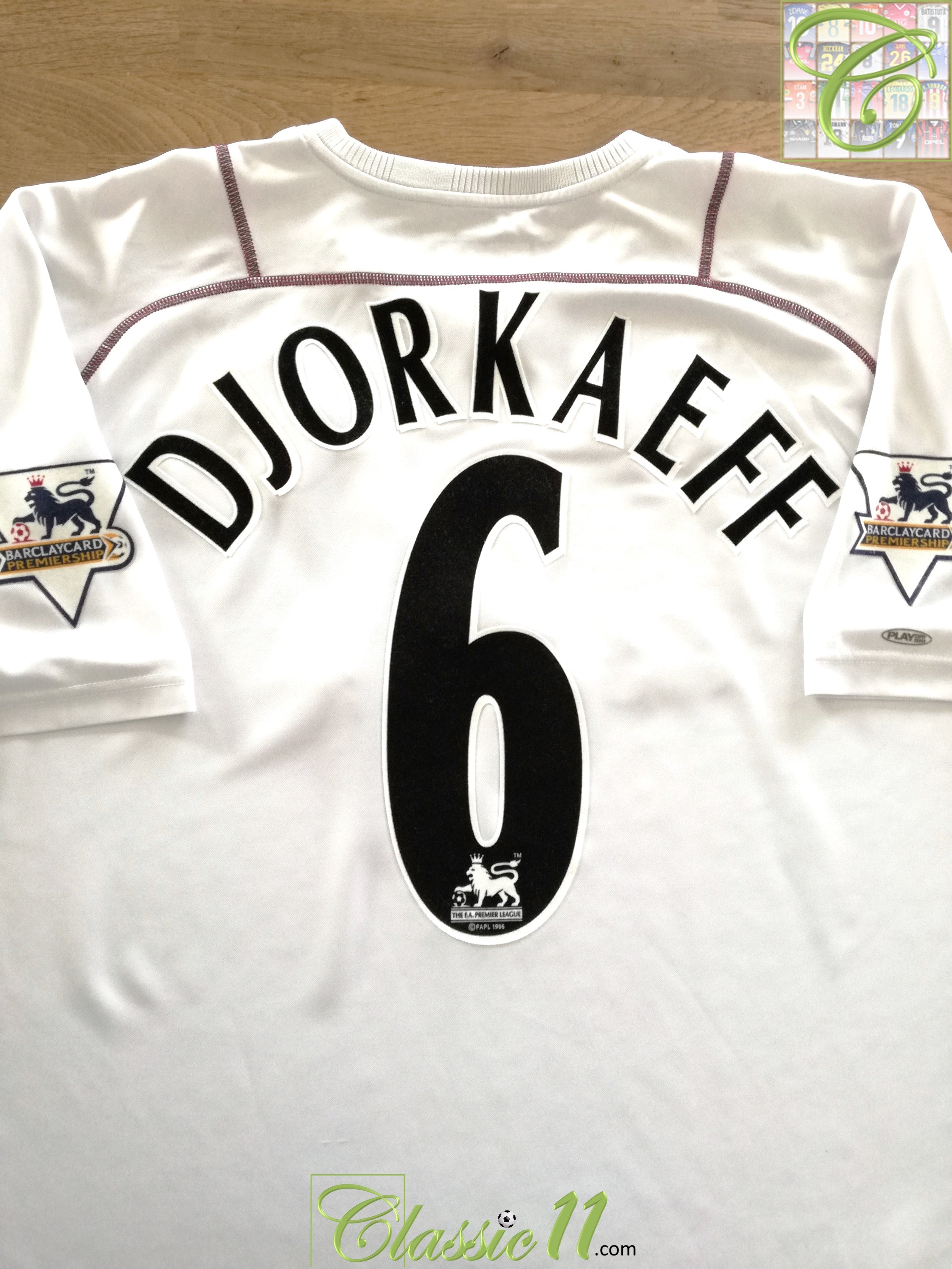 2003/04 Bolton Wanderers Home Premier League Football Shirt Djorkaeff #6 (XL)