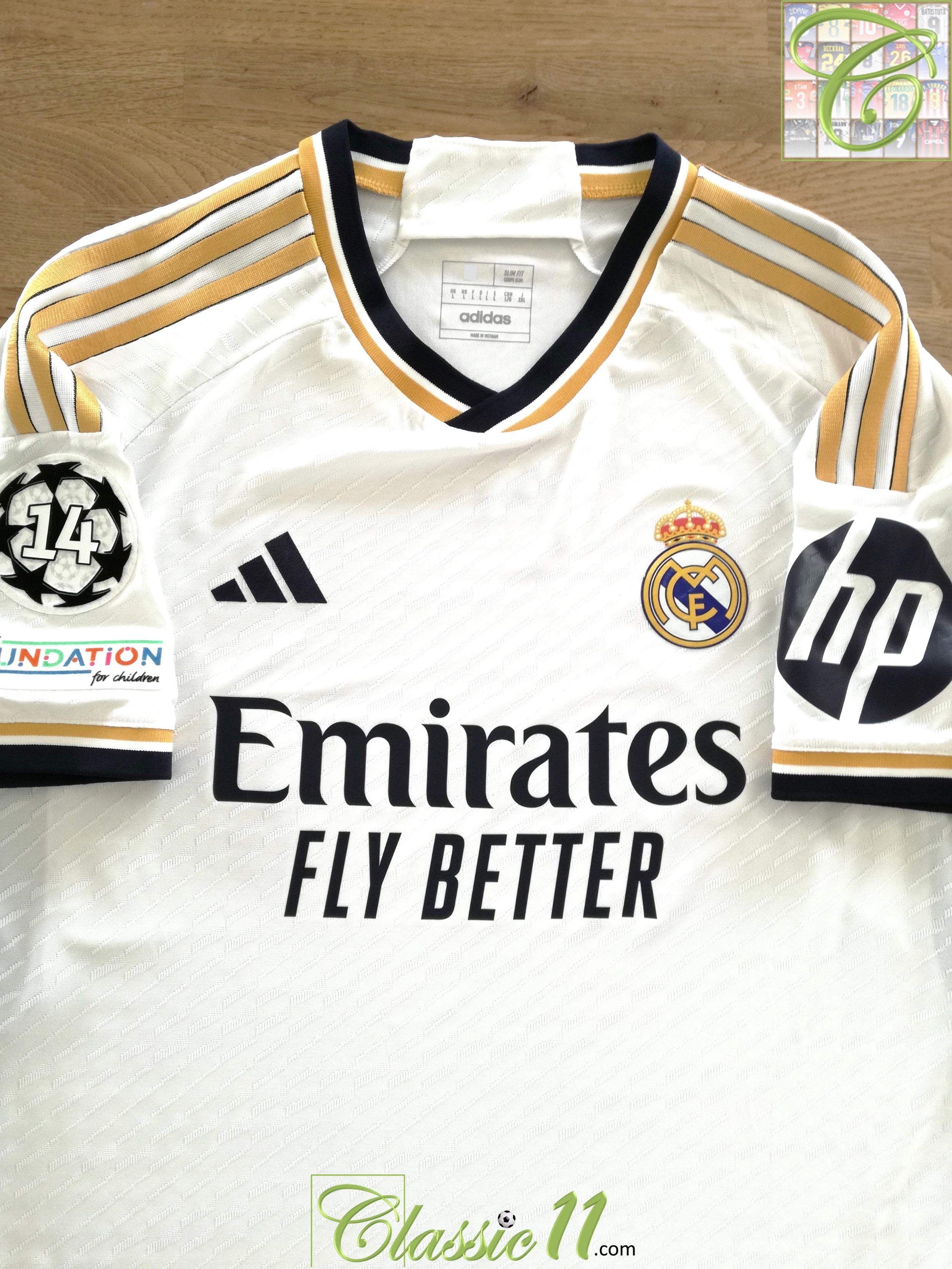 2023/24 Real Madrid Home Champions League Authentic Football Shirt