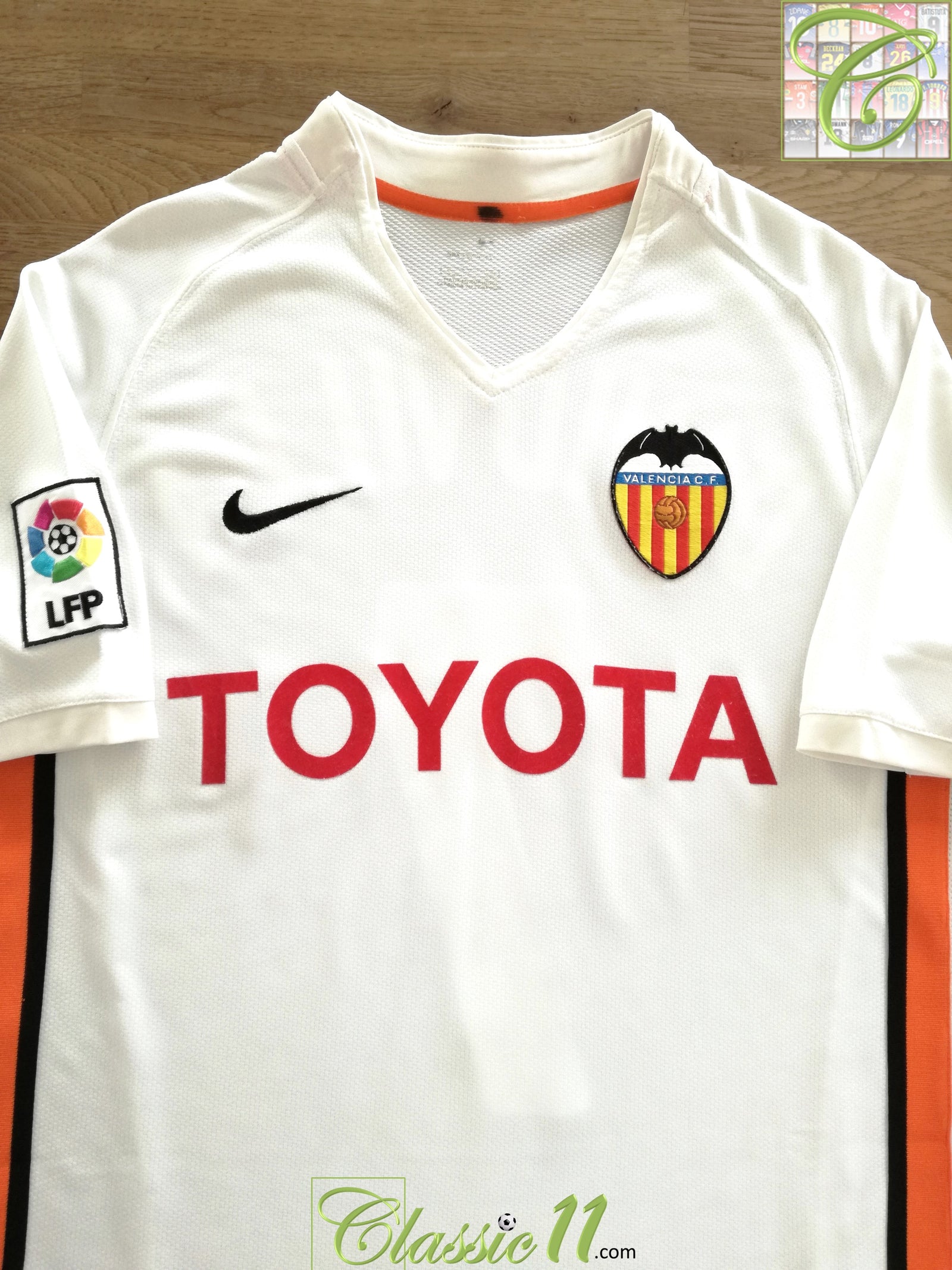 2006/07 Valencia Home La Liga Football Shirt (S)