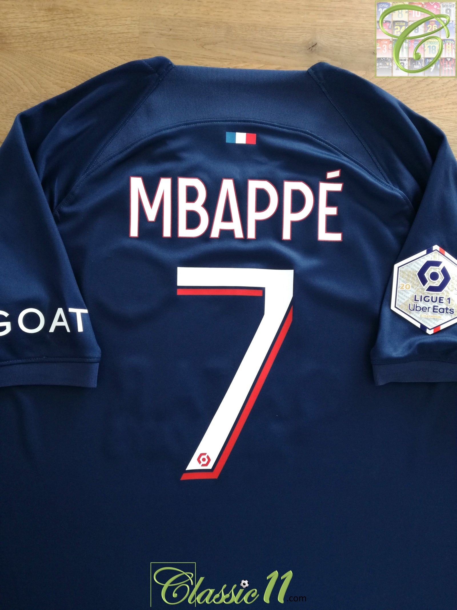 2023/24 PSG Home Ligue 1 Football Shirt Mbappé #7