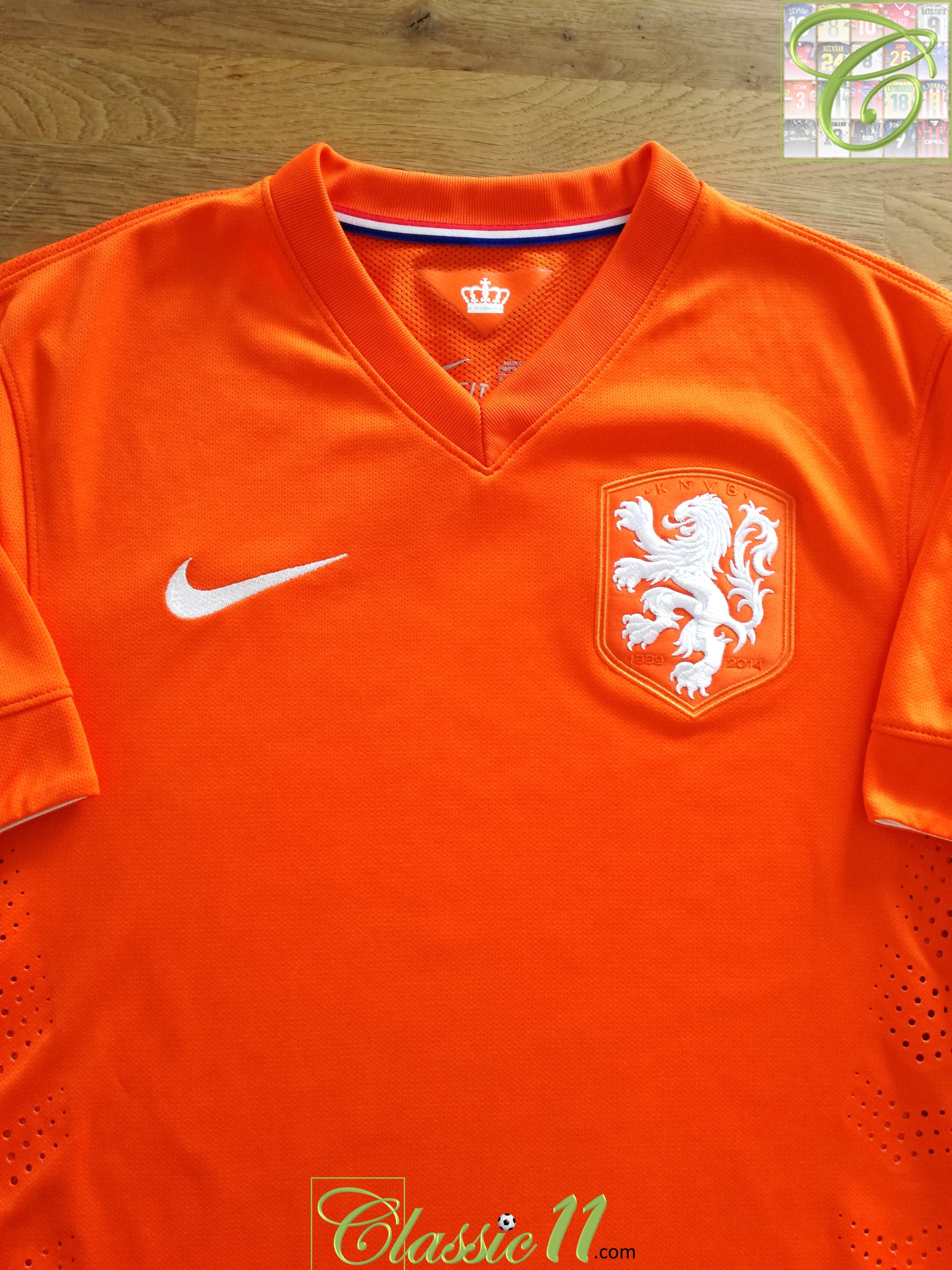 2014/15 Netherlands Home Player Issue Football Shirt