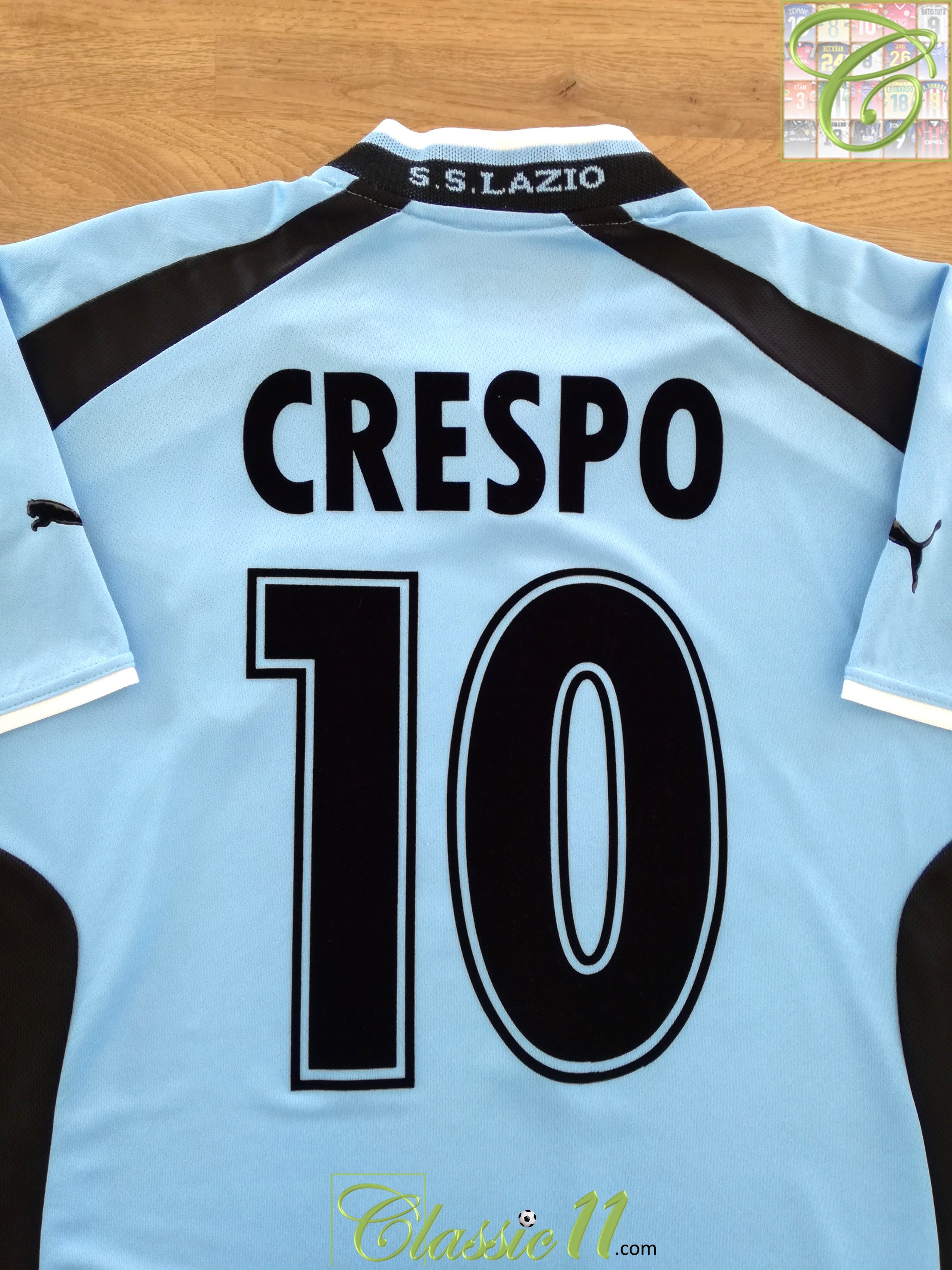 2000/01 Lazio Home Football Shirt Crespo #10 (M)