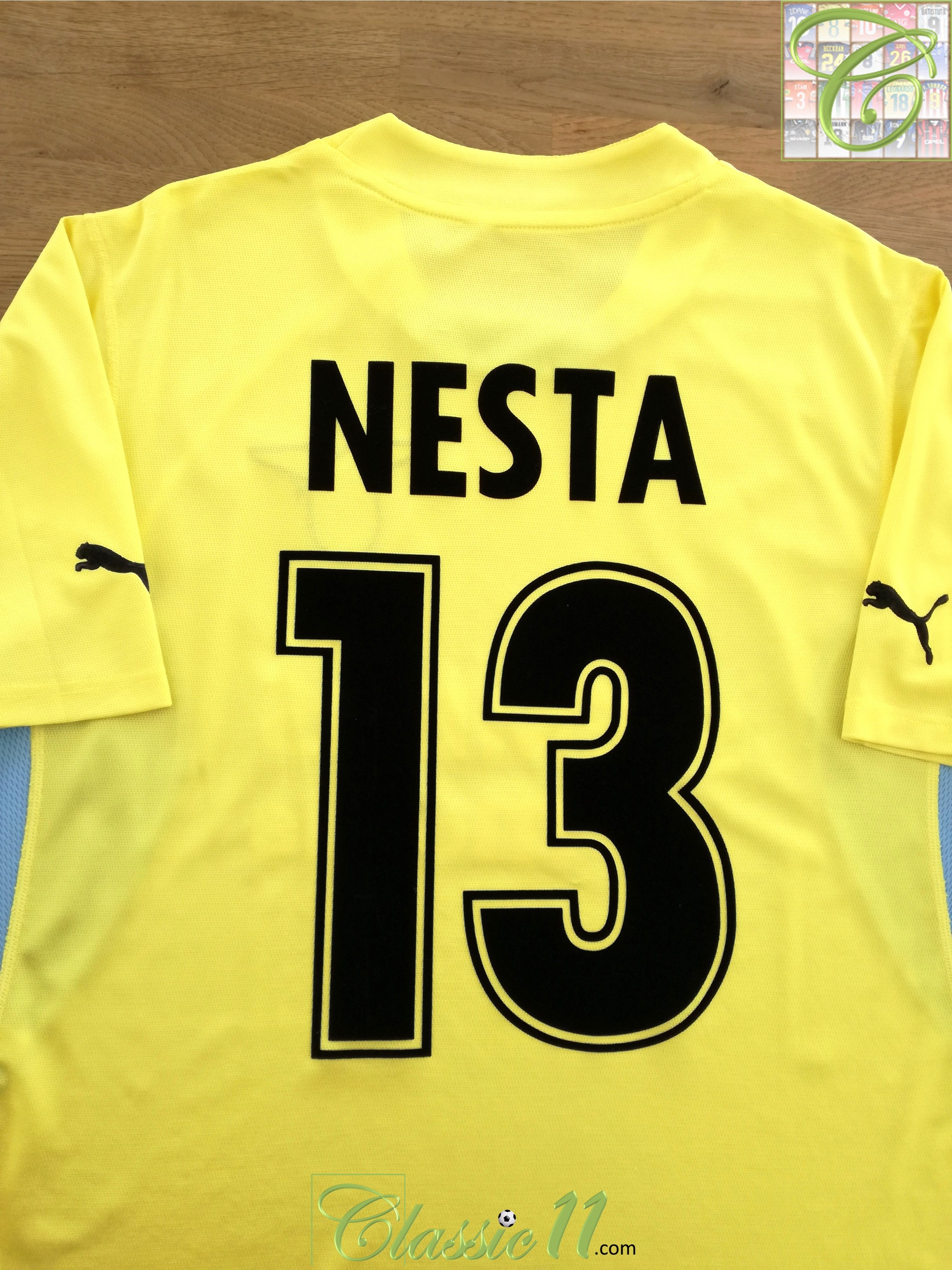 2001/02 Lazio Away Football Shirt Nesta #13