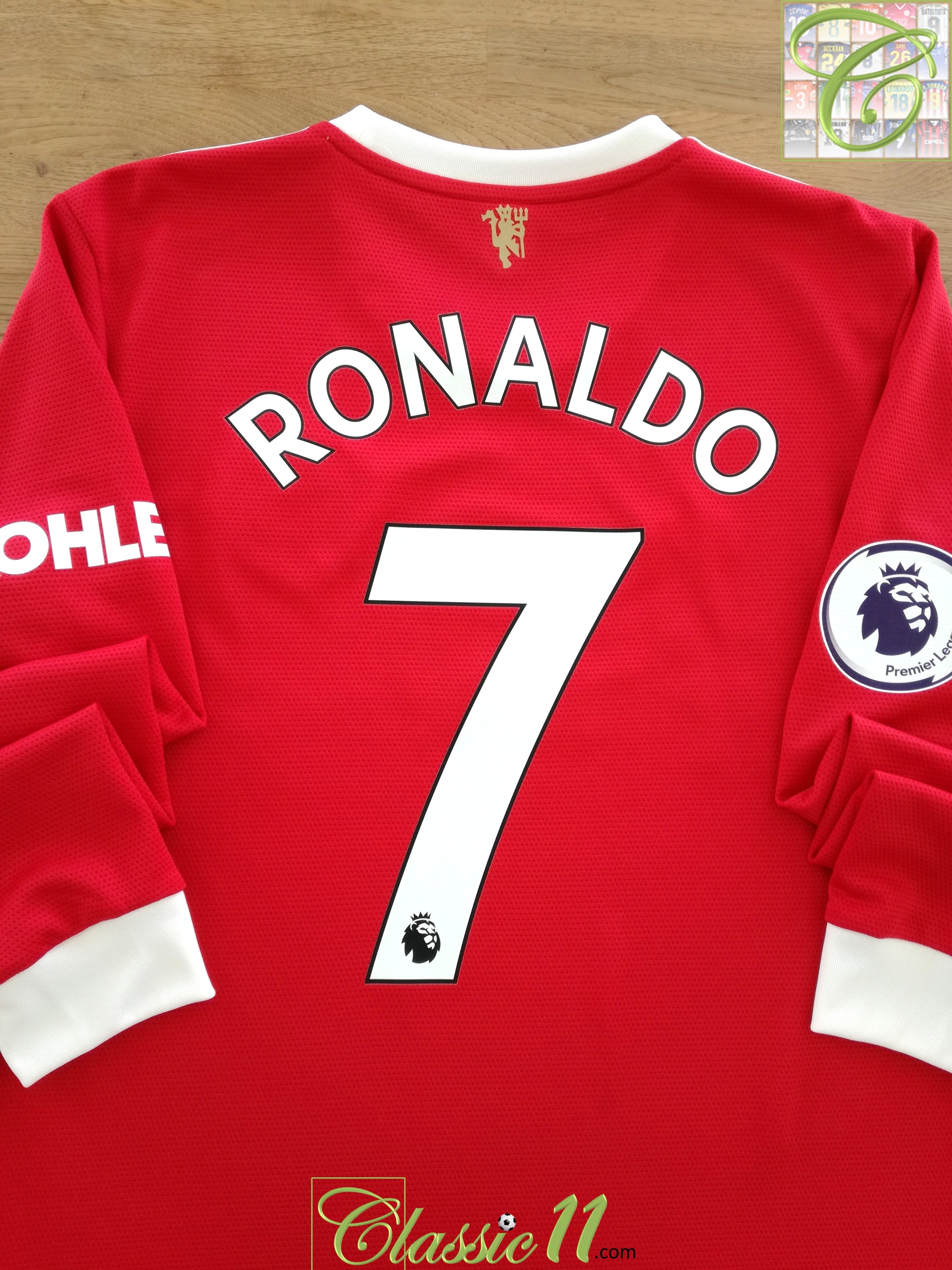 2021/22 Man Utd Home Premier League Long Sleeve Football Shirt Ronaldo #7