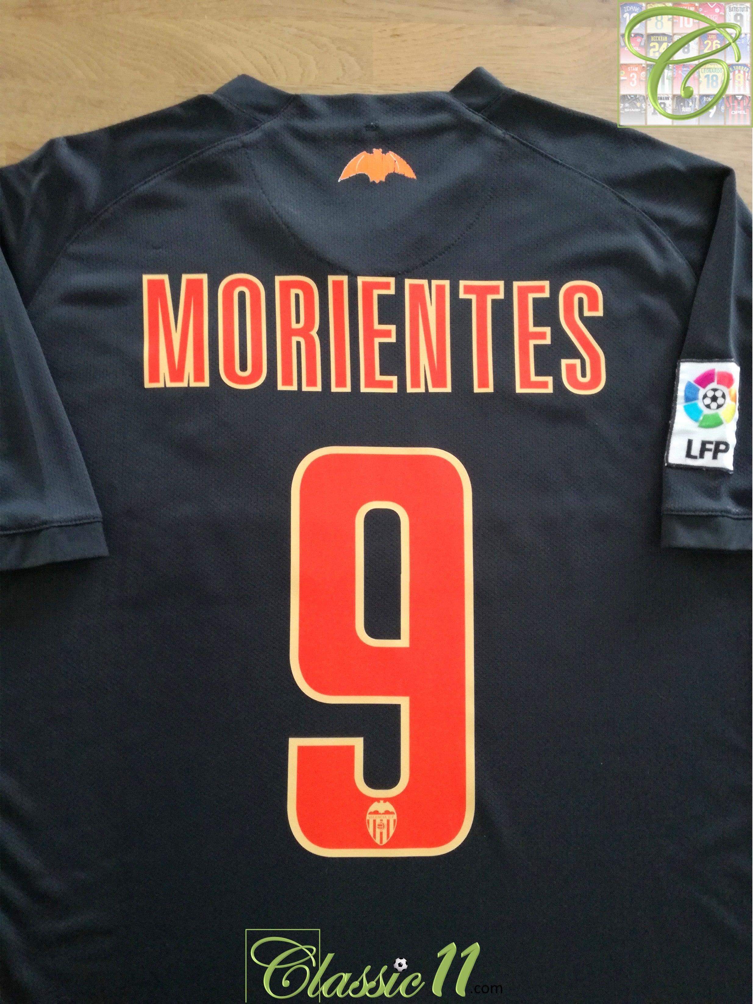 2006/07 Valencia Away La Liga Football Shirt Morientes #9