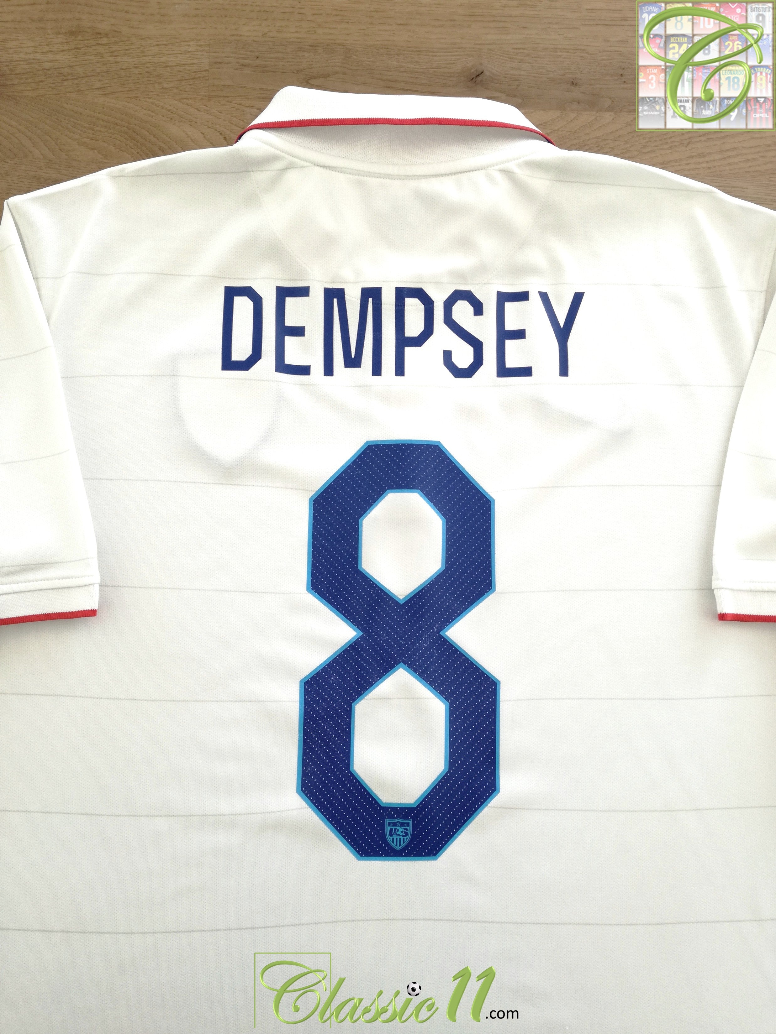 2014/15 USA Home Football Shirt Dempsey #8 (XL)