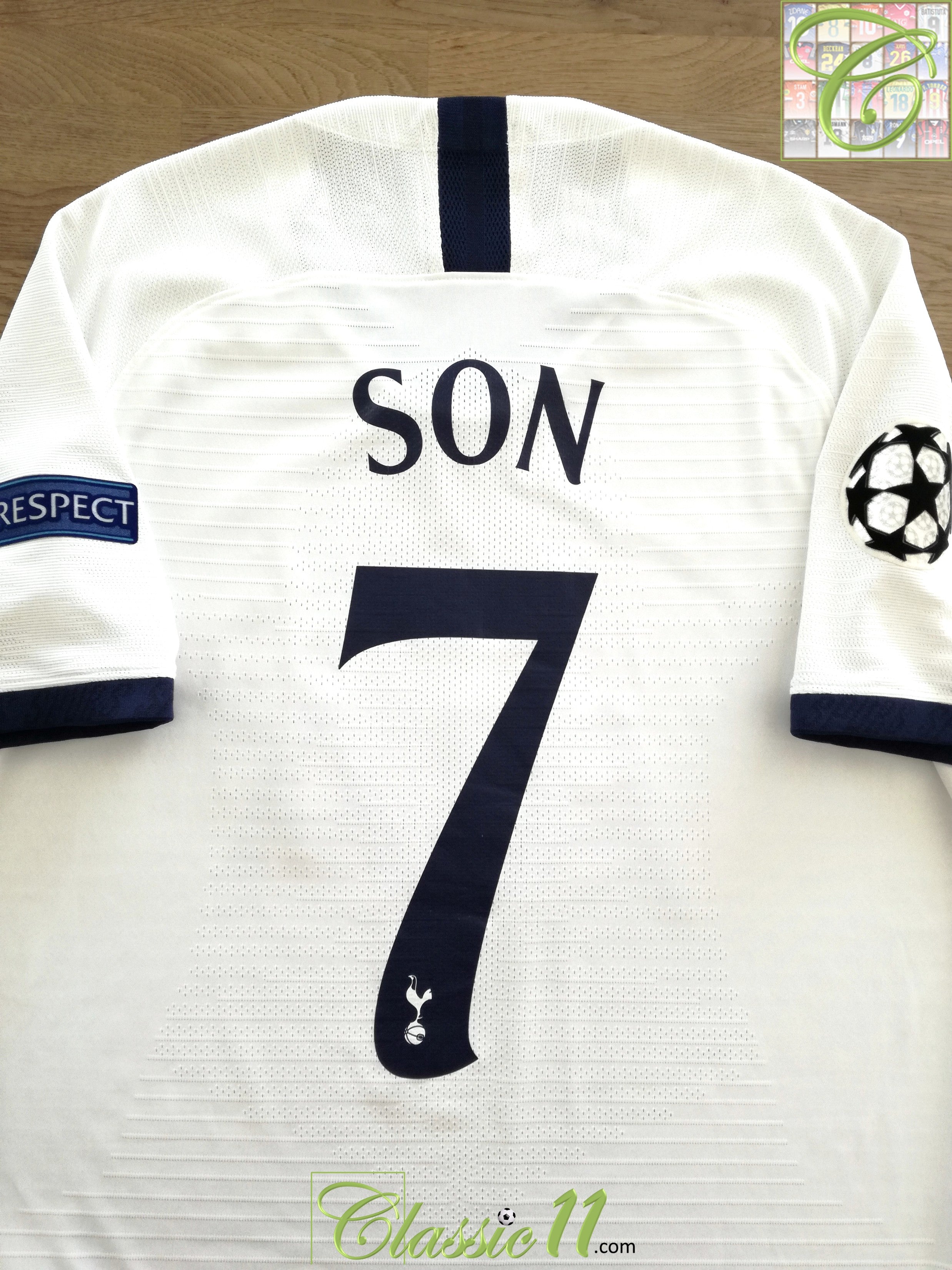 2019/20 Tottenham Home Champions League Vaporknit Football Shirt Son #7