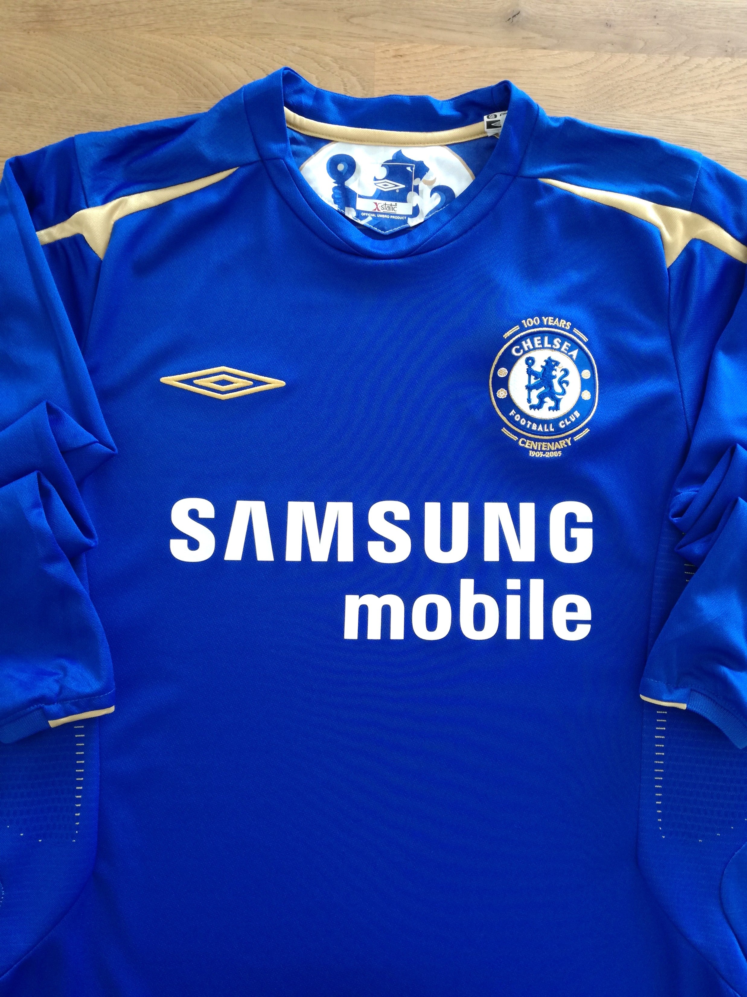 2005/06 Chelsea Home Centenary Long Sleeve Football Shirt