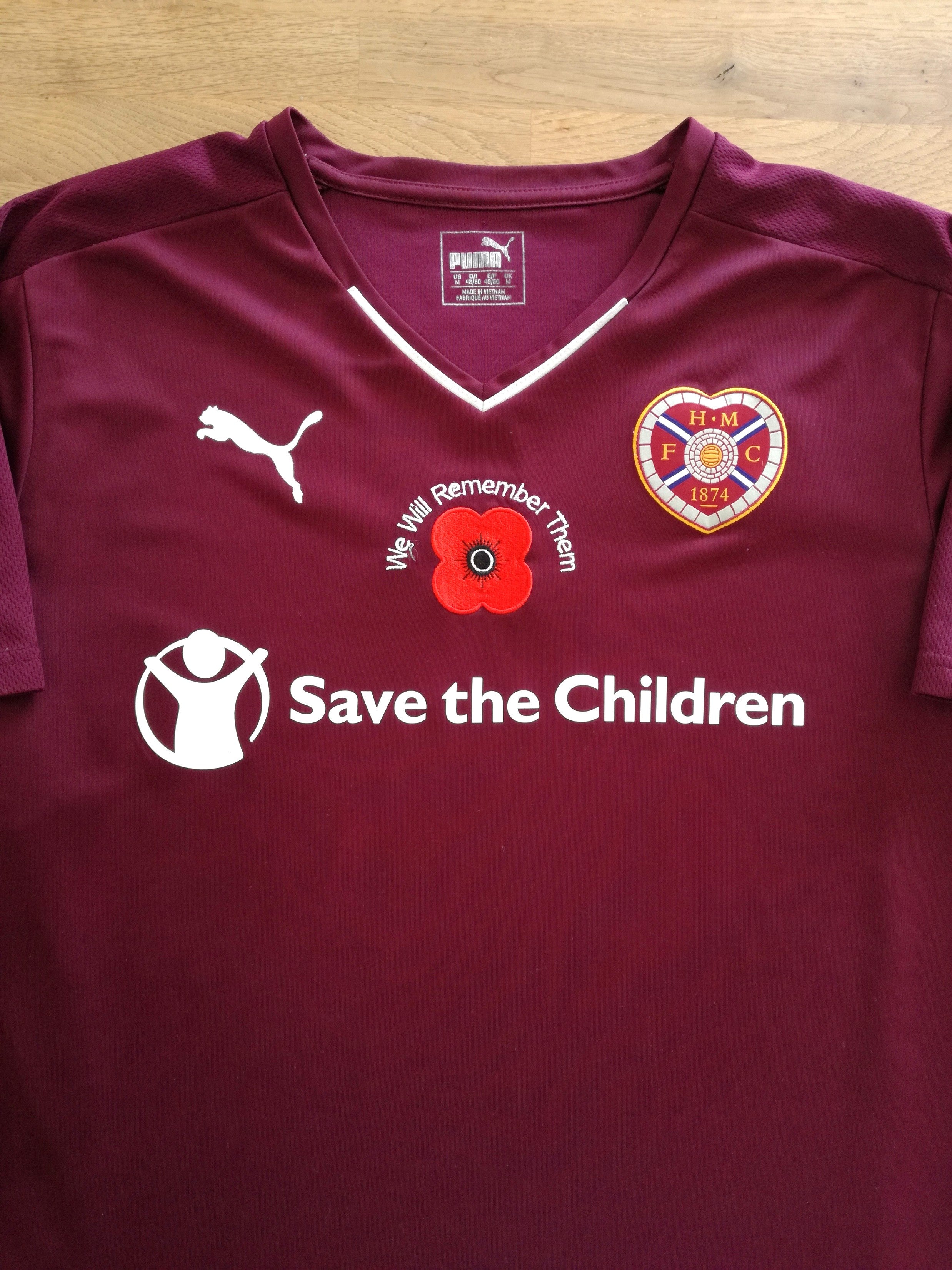 2015/16 Hearts Home 'Remembrance Day' Football Shirt