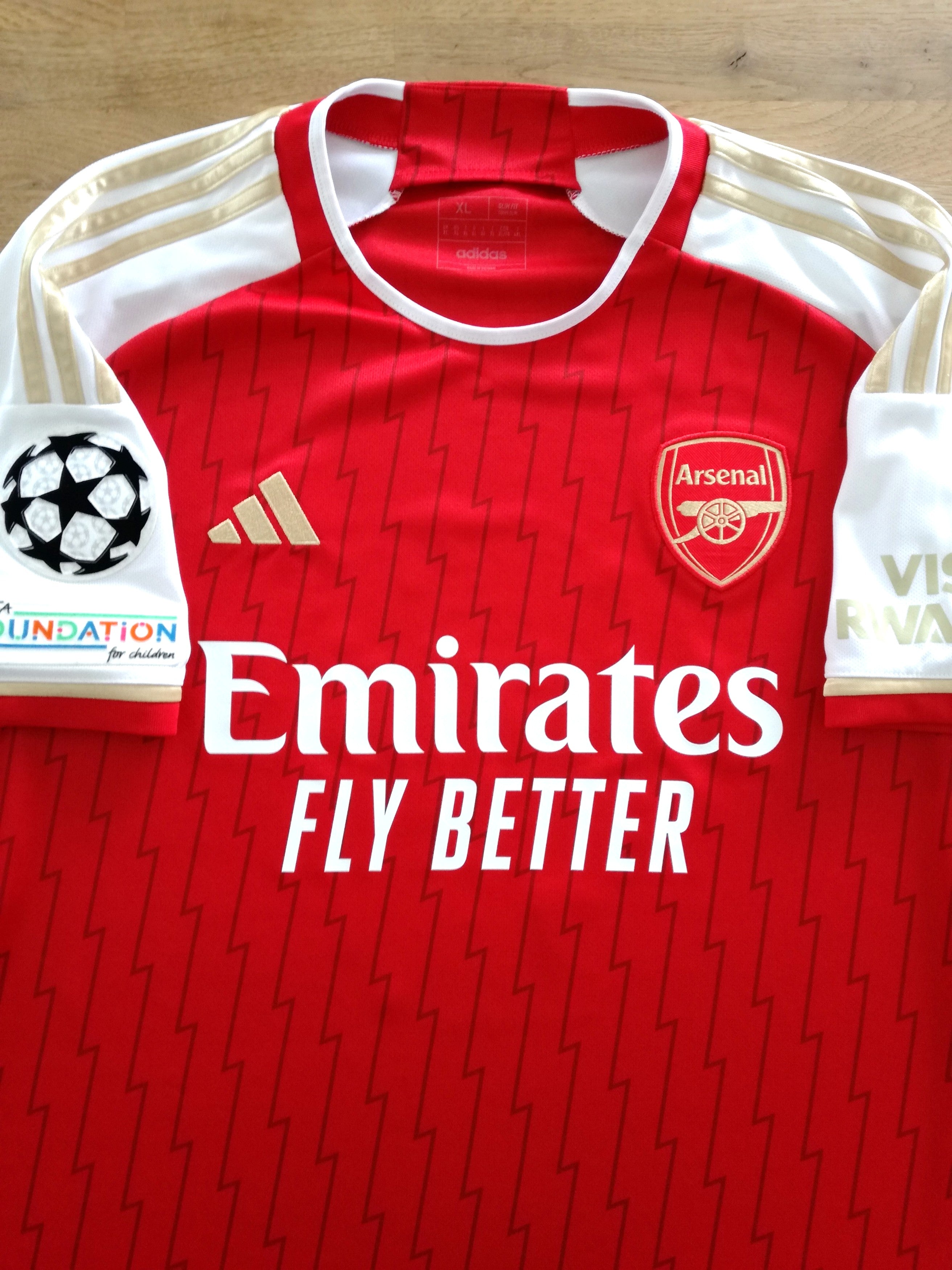 2023/24 Arsenal Home Champions League Football Shirt