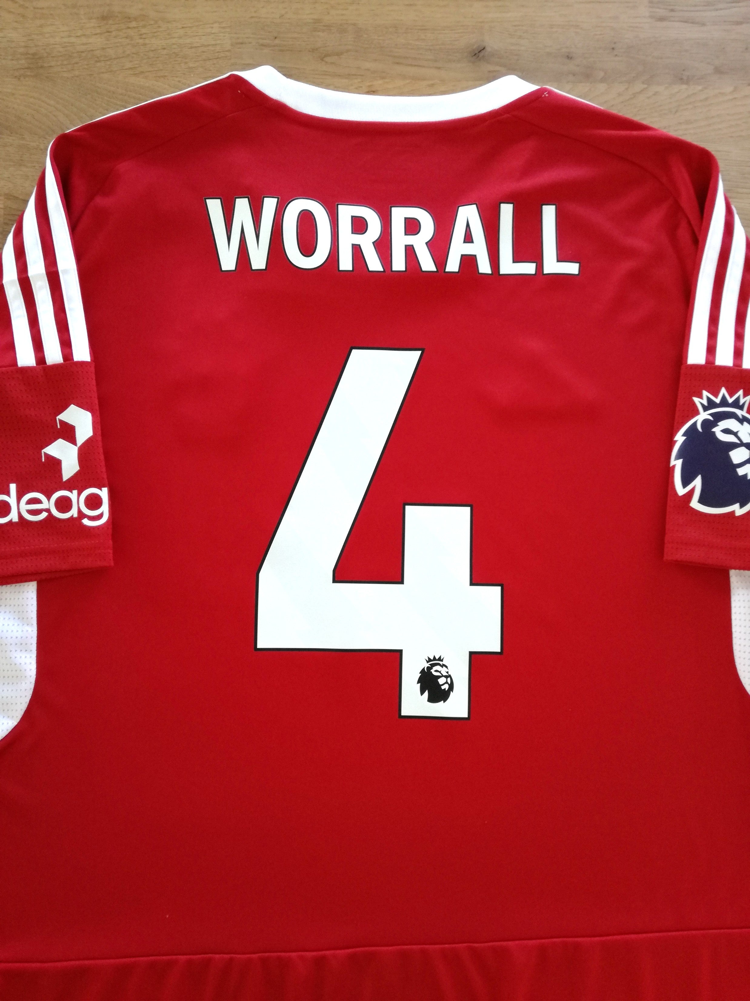 2023/24 Nottingham Forest Home Premier League Football Shirt Worrall #4
