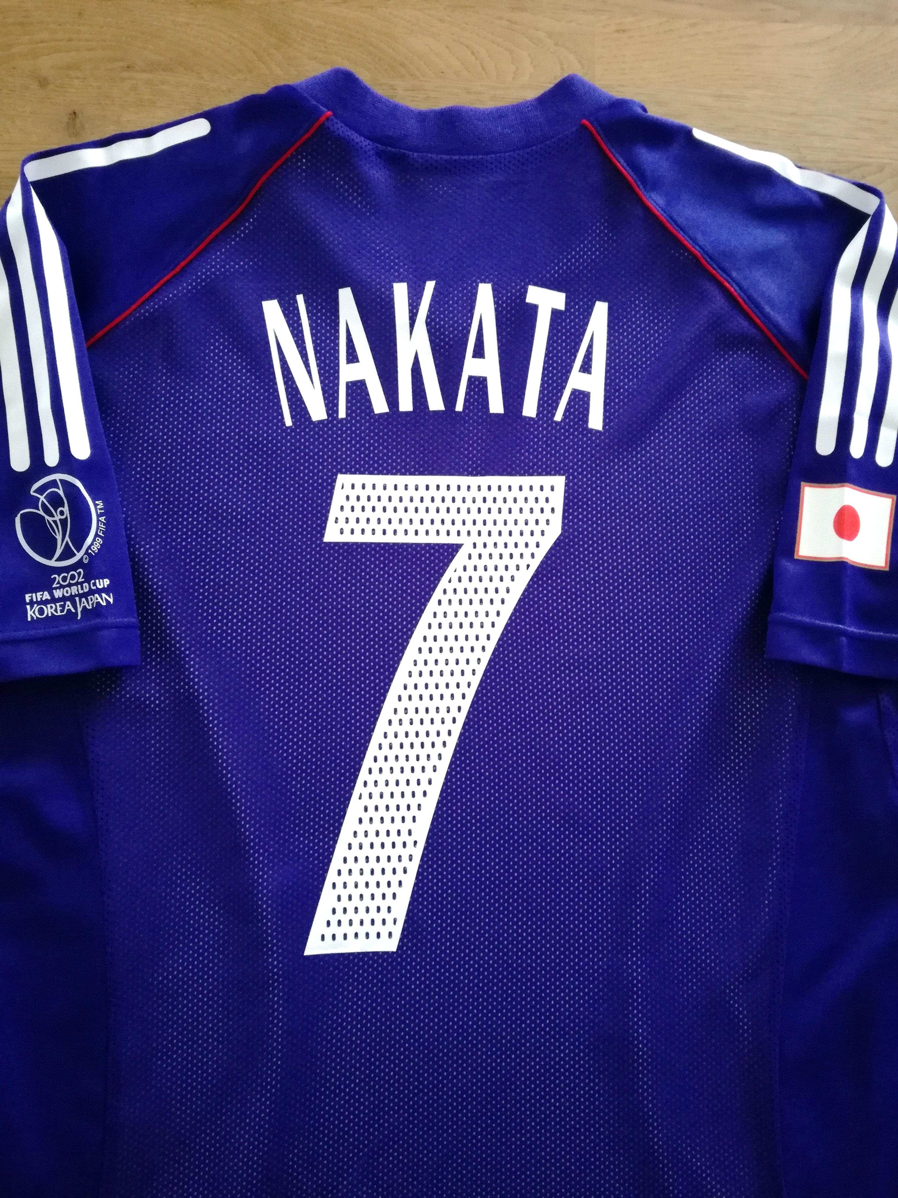 2002 Japan Home World Cup Player Issue Football Shirt Nakata #7 (L)