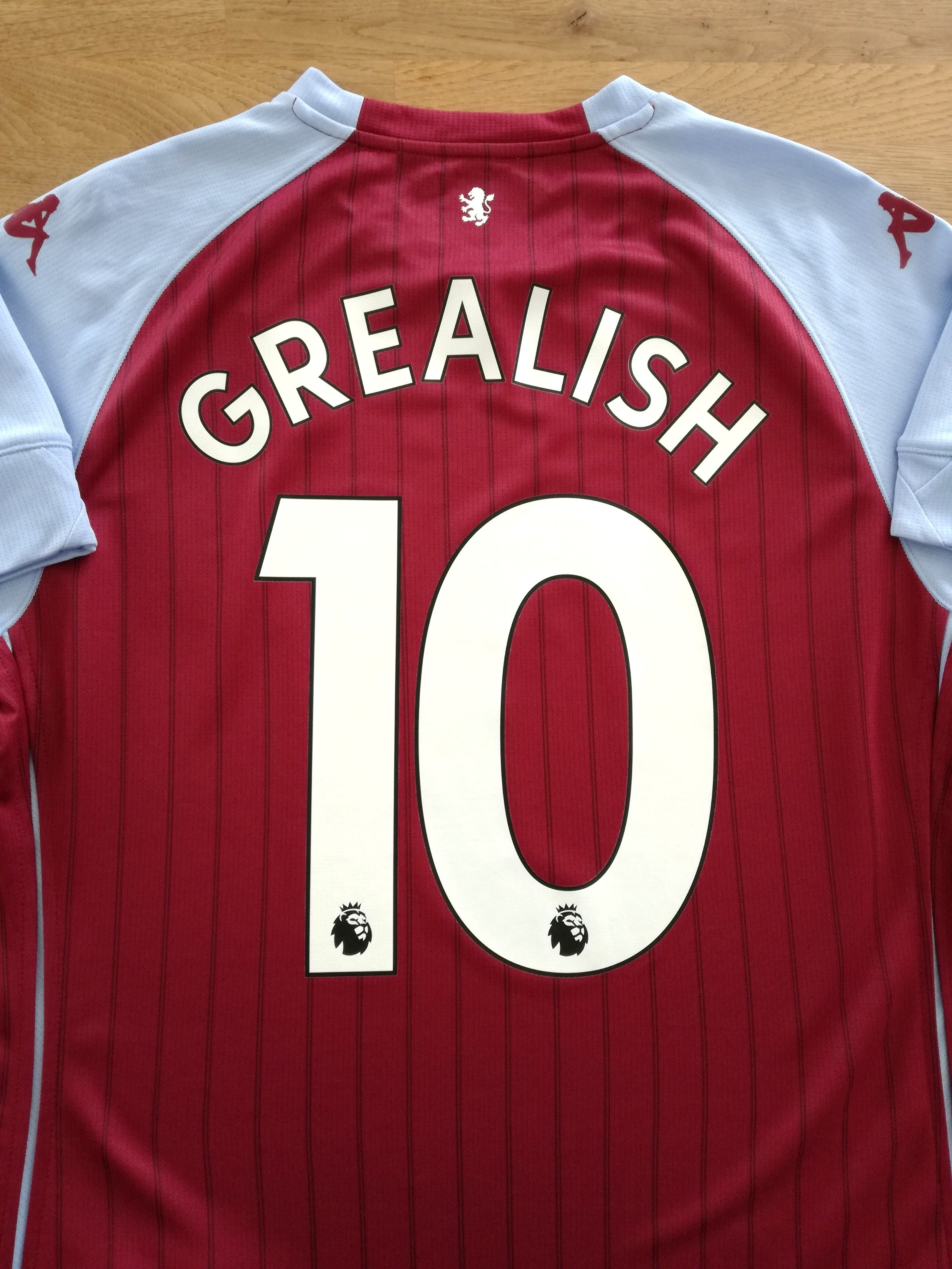 2020/21 Aston Villa Home Premier League Football Shirt Grealish #10