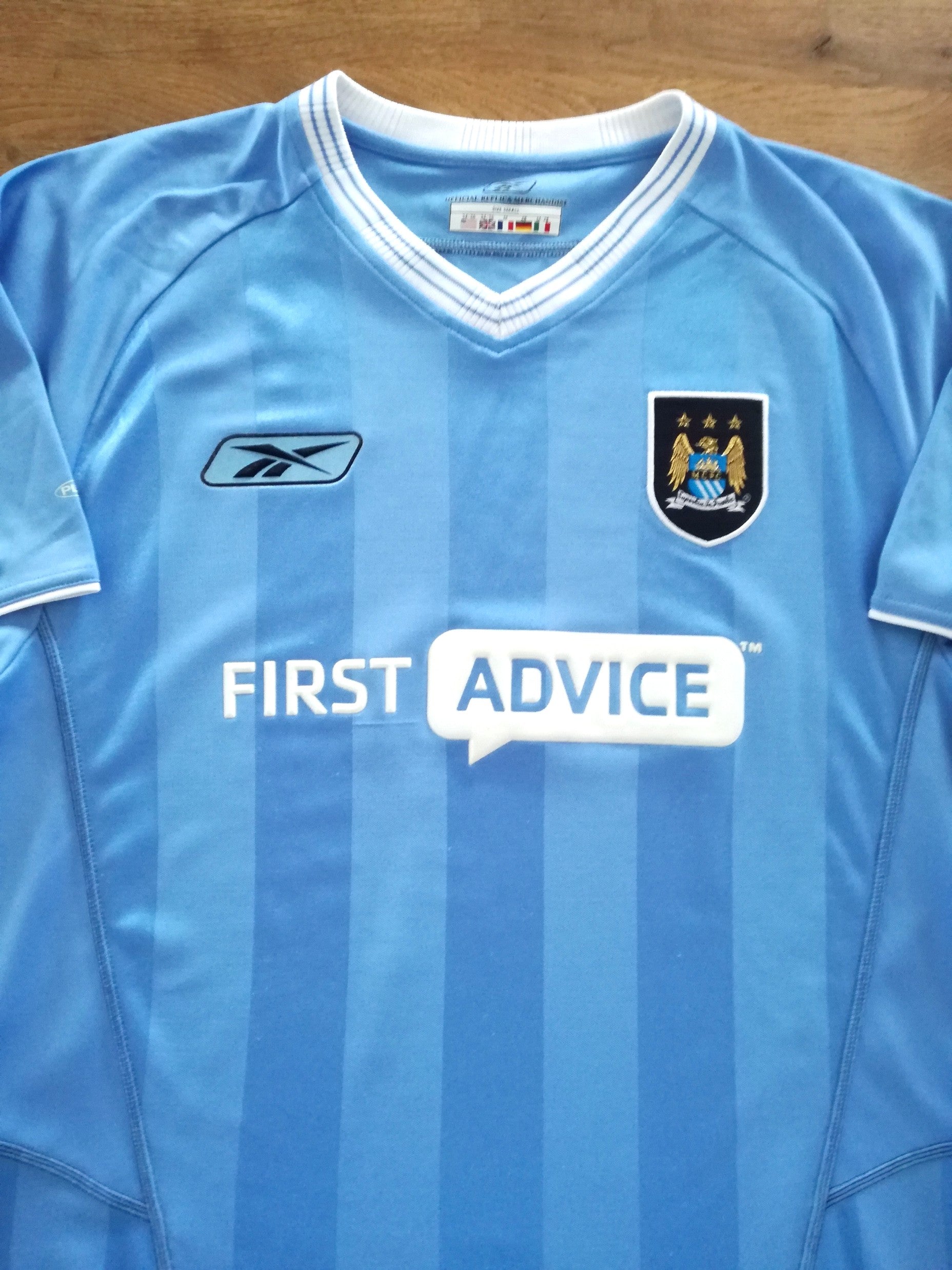 2003/04 Man City Home Football Shirt (S)