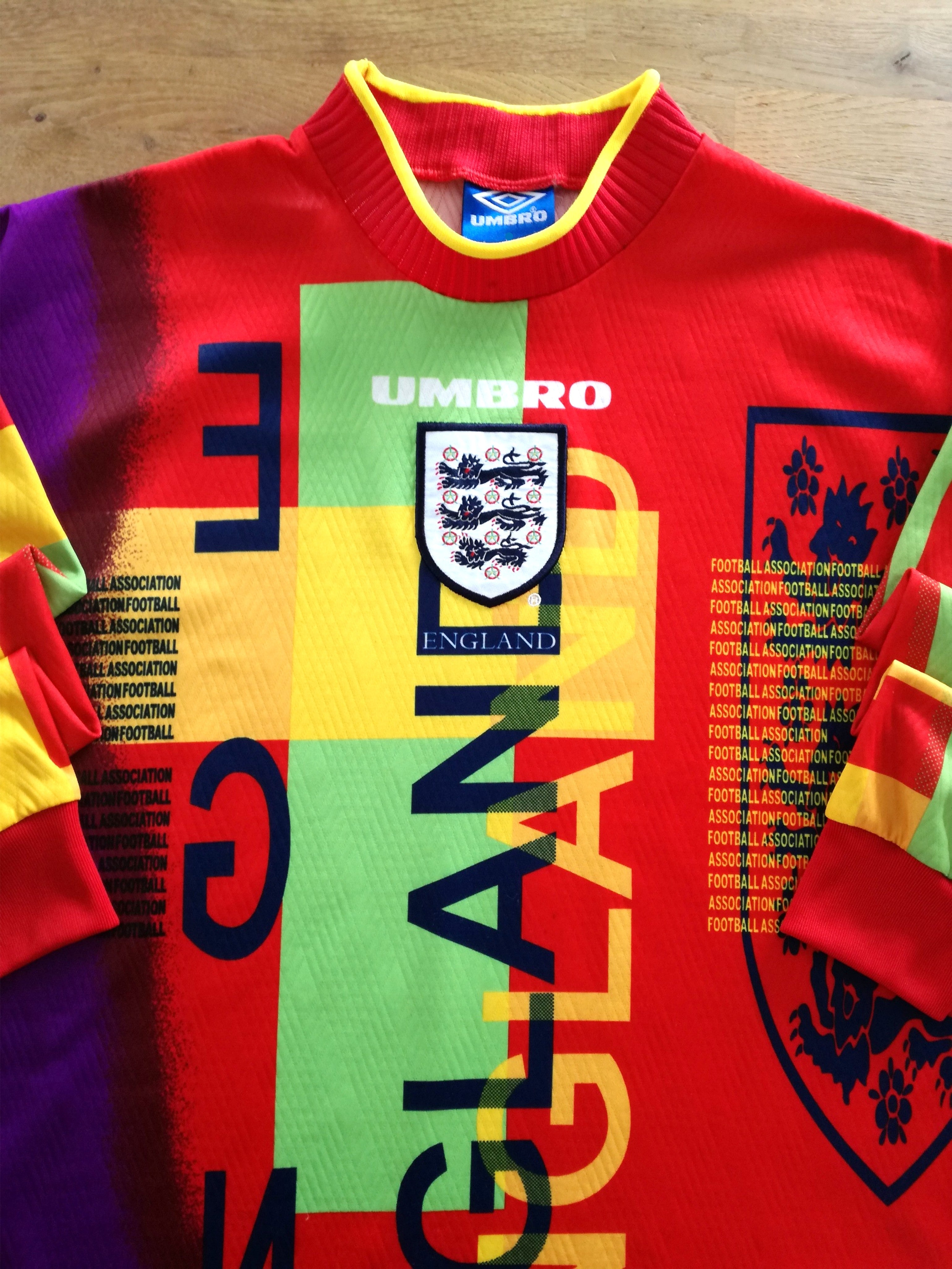 1995/96 England GK Football Shirt