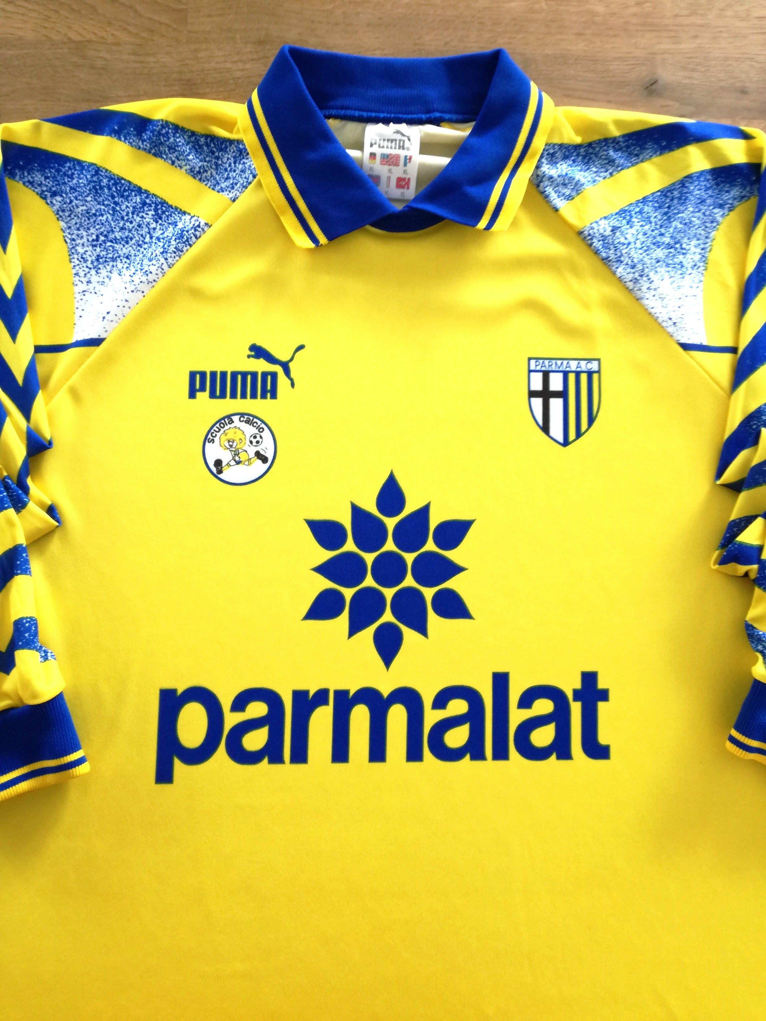 1995/96 Parma 3rd 'Scuola Calcio' Long Sleeve Football Shirt