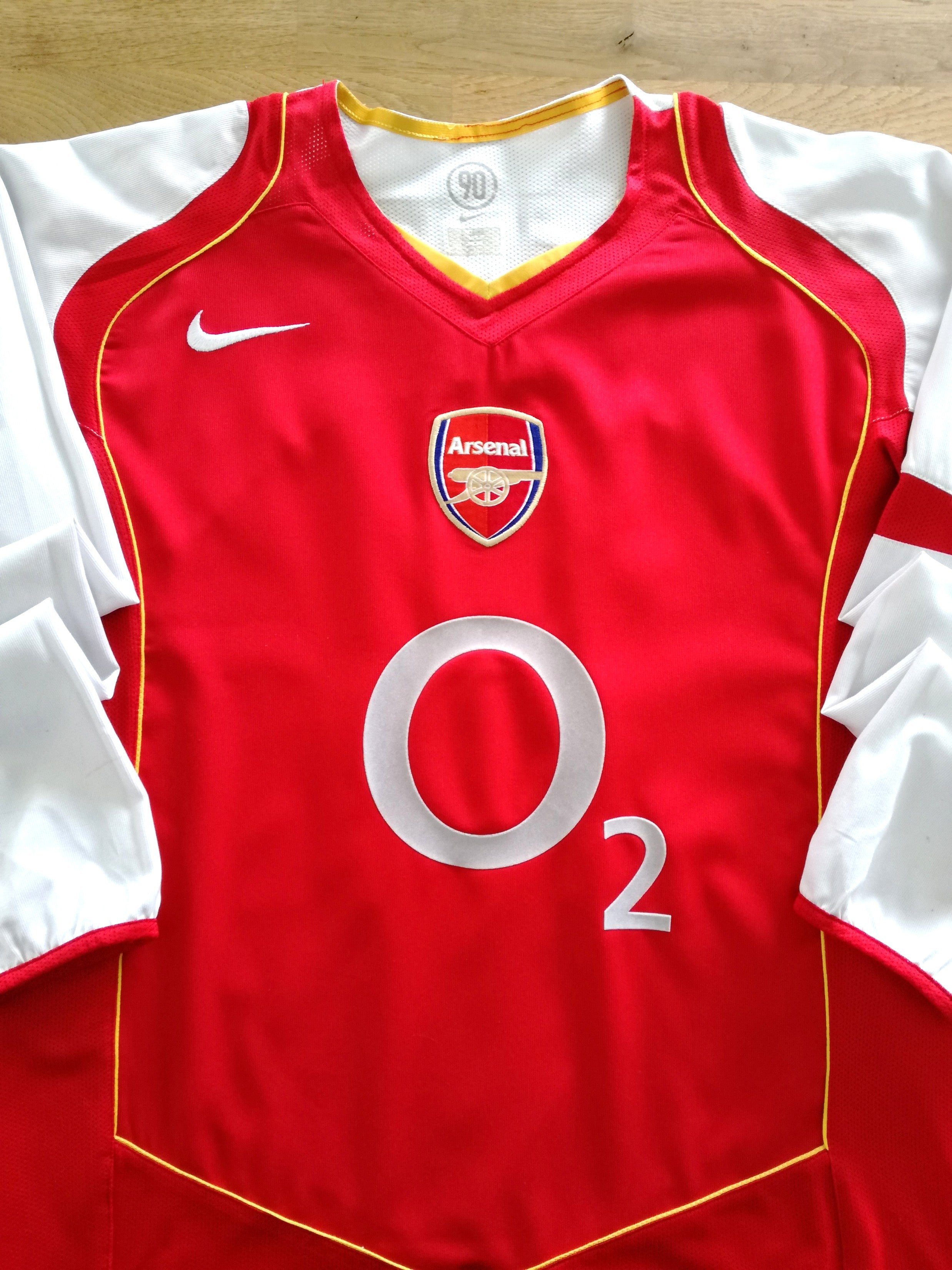 2004/05 Arsenal Home Long Sleeve Premier League Football Shirt
