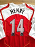 2004/05 Arsenal Home Premier League Football Shirt. Henry #14