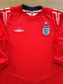 2004/05 England Away Long Sleeve Football Shirt