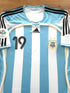 2006 Argentina Home World Cup Formotion Football Shirt Messi #19 (XL)