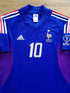 2002 France Home World Cup Football Shirt Zidane #10