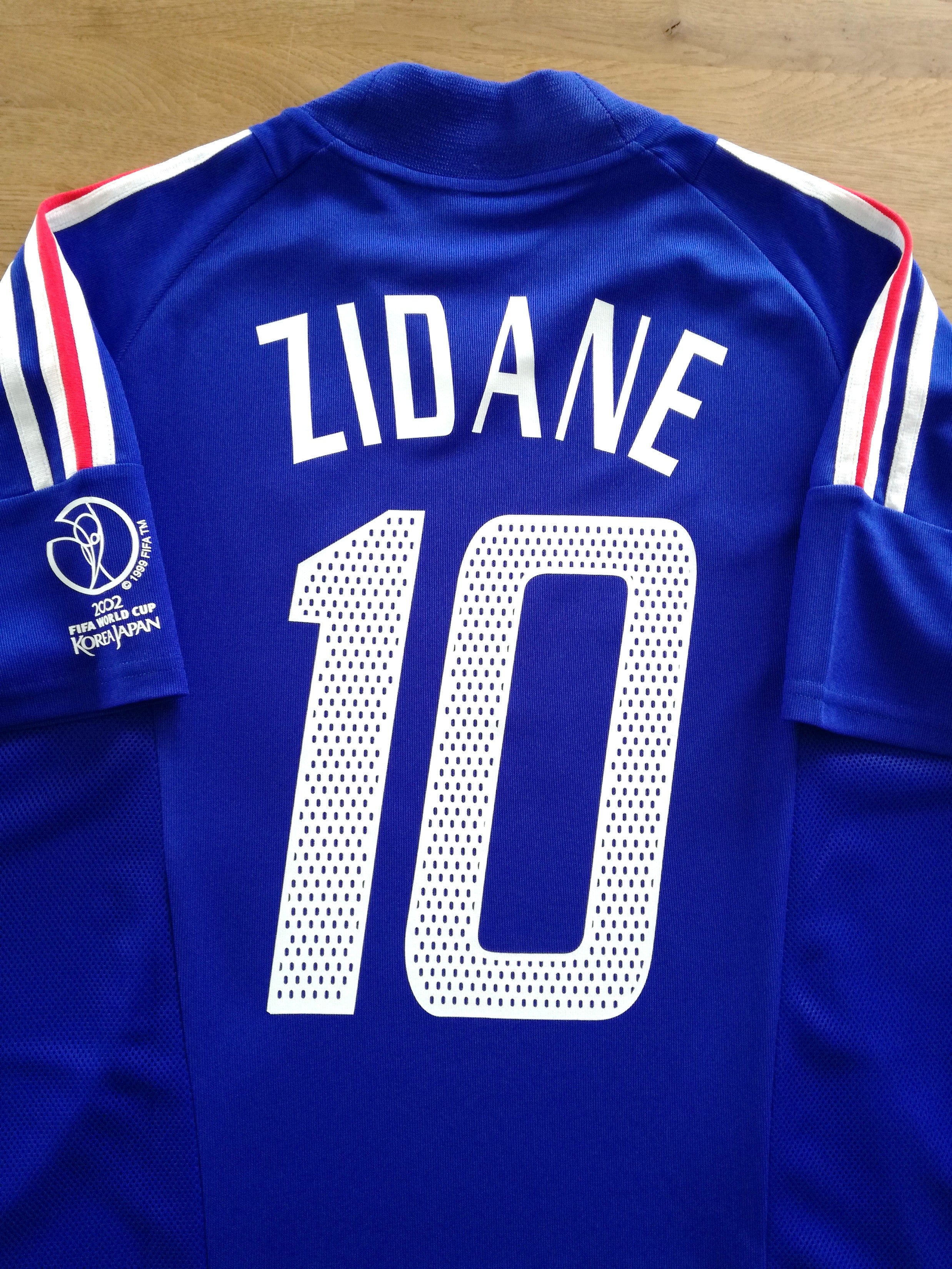 2002 France Home World Cup Football Shirt Zidane #10