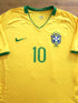 2008/09 Brazil Home Football Shirt Ronaldinho #10