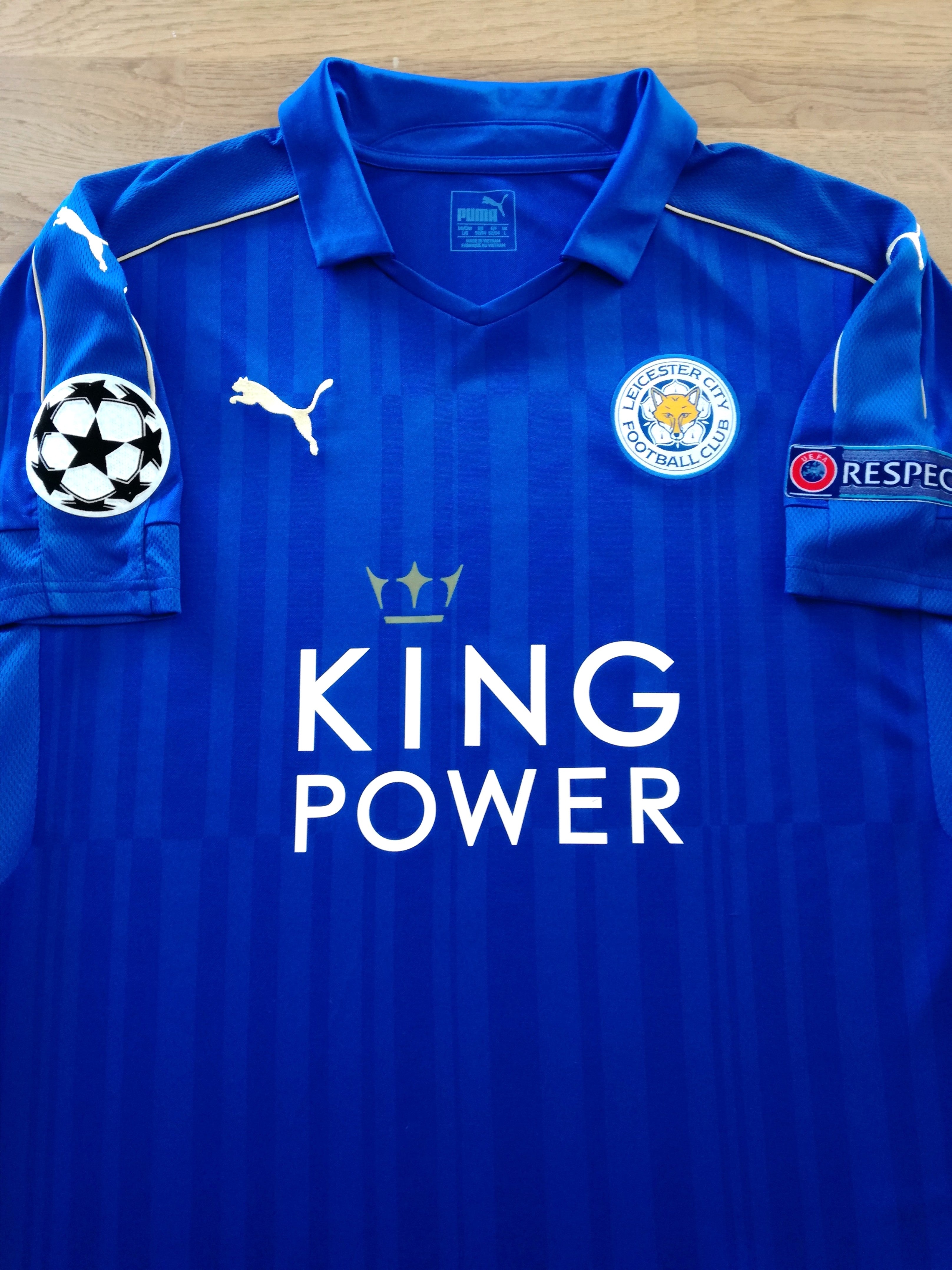 2016/17 Leicester City Home Champions League Football Shirt