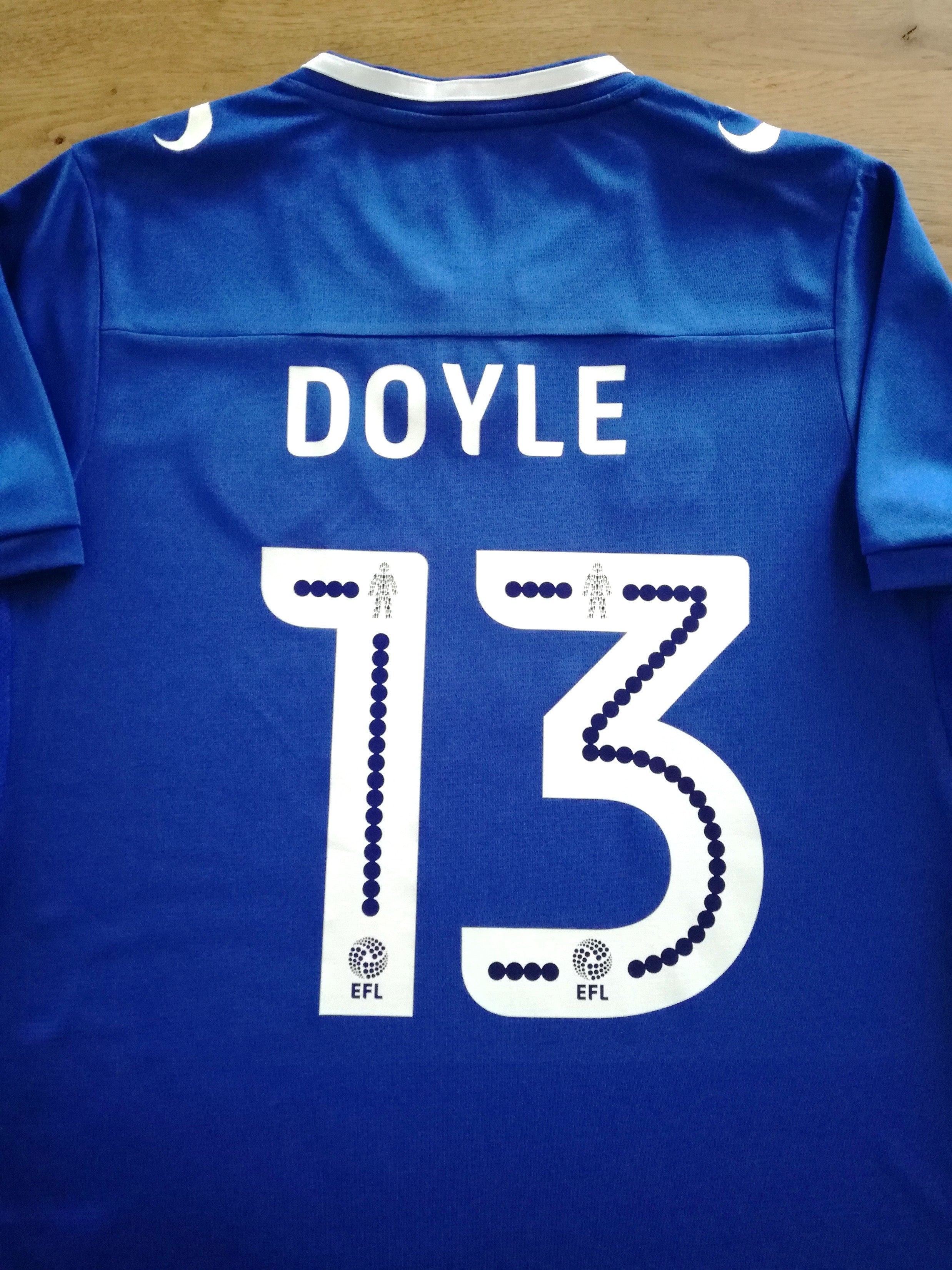 2017/18 Oldham Athletic Home Football League Shirt Doyle #13