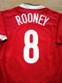2004/05 Man Utd Home Football Shirt Rooney #8