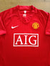 2007/08 Man Utd Home Premier League Football Shirt Ronaldo #7 (S)