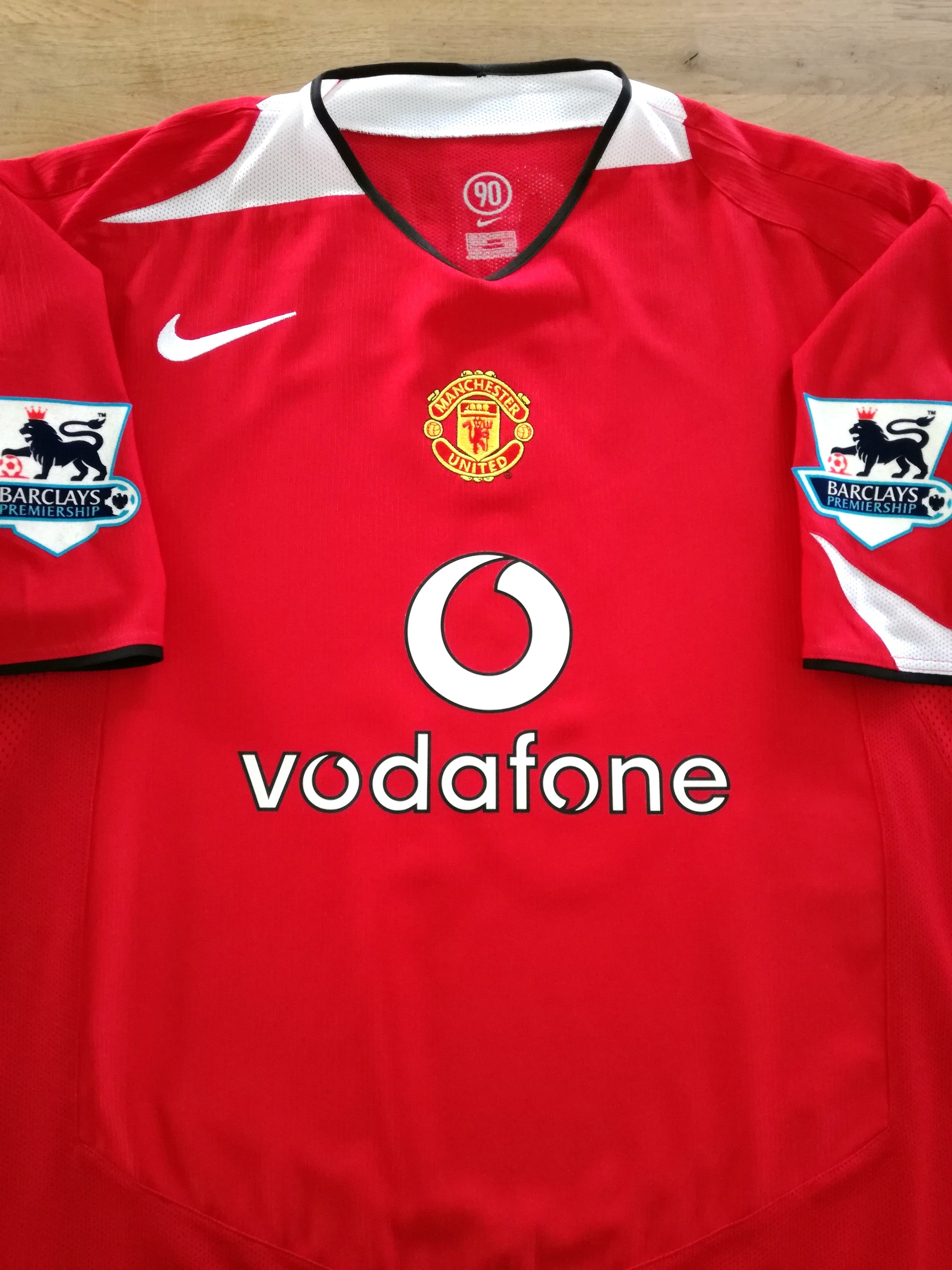 2004/05 Man Utd Home Premier League Football Shirt