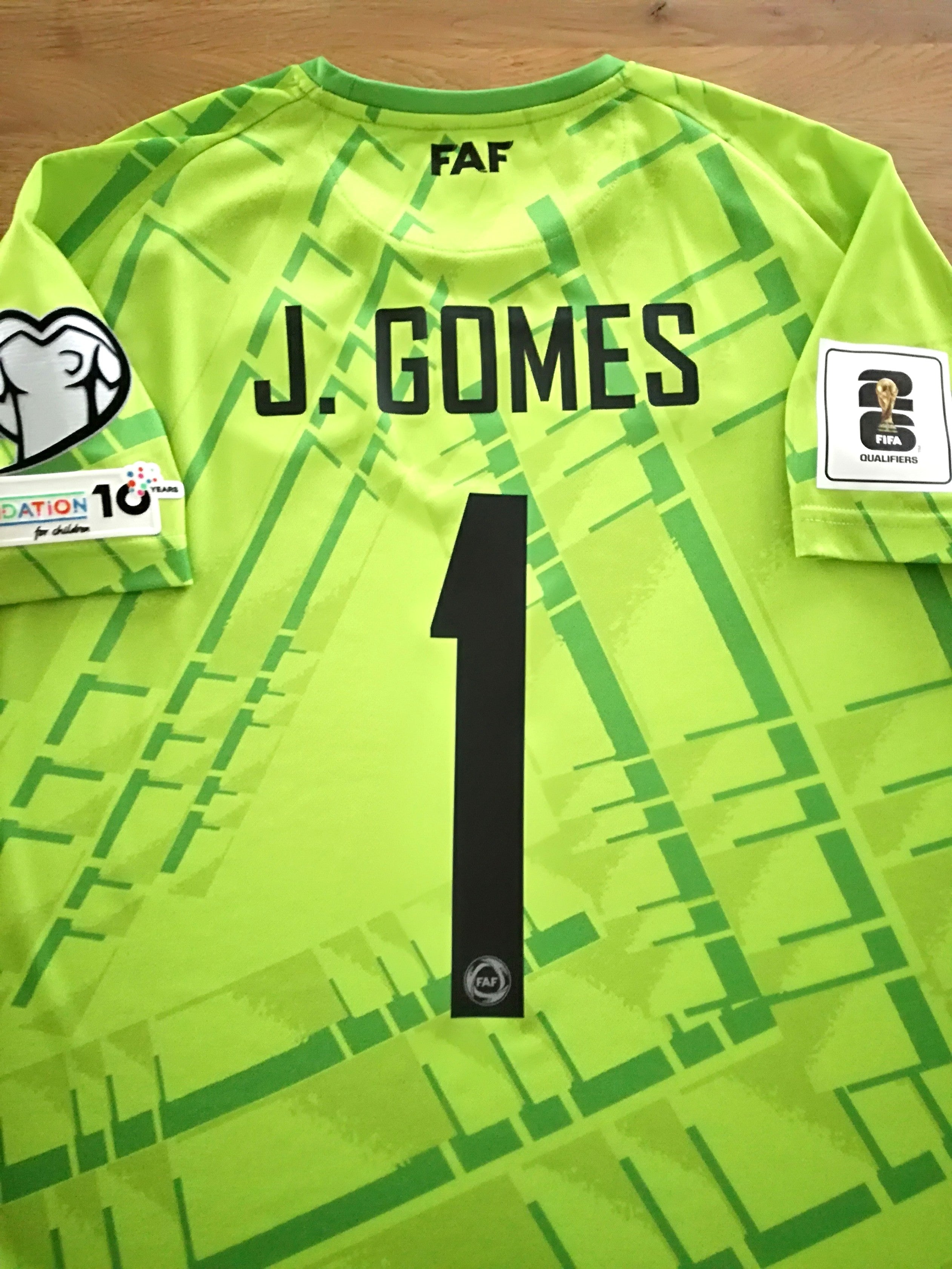 2025 Andorra GK World Cup Qualifier (vs Latvia) Match Worn Football Shirt J.Gomes #1