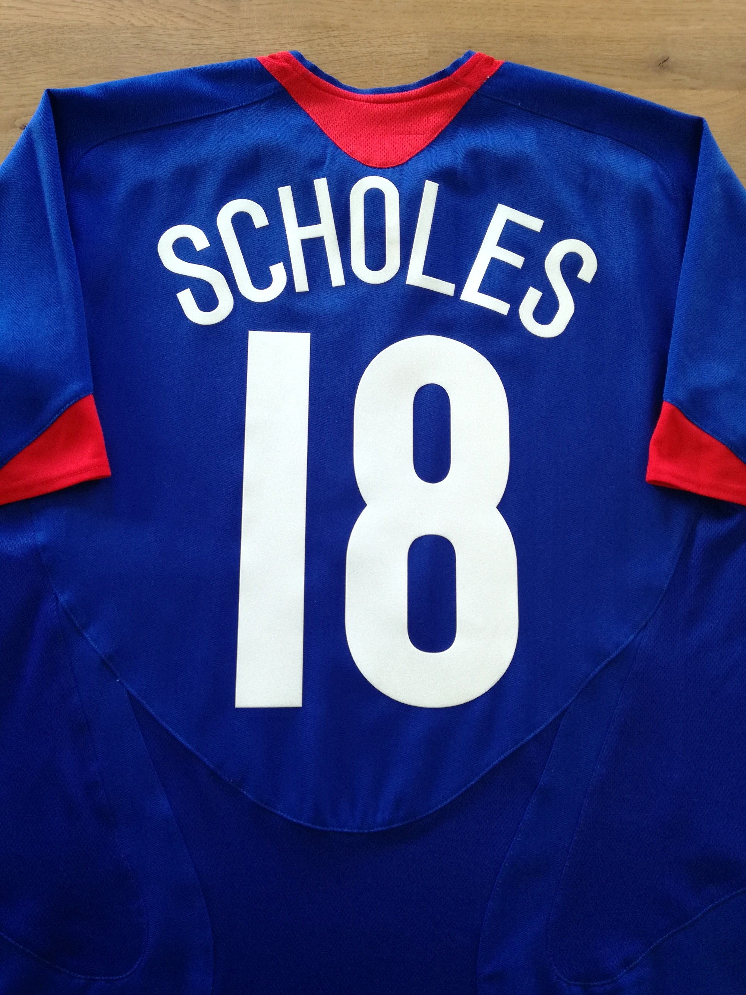 2005/06 Man Utd Away Football Shirt Scholes #18