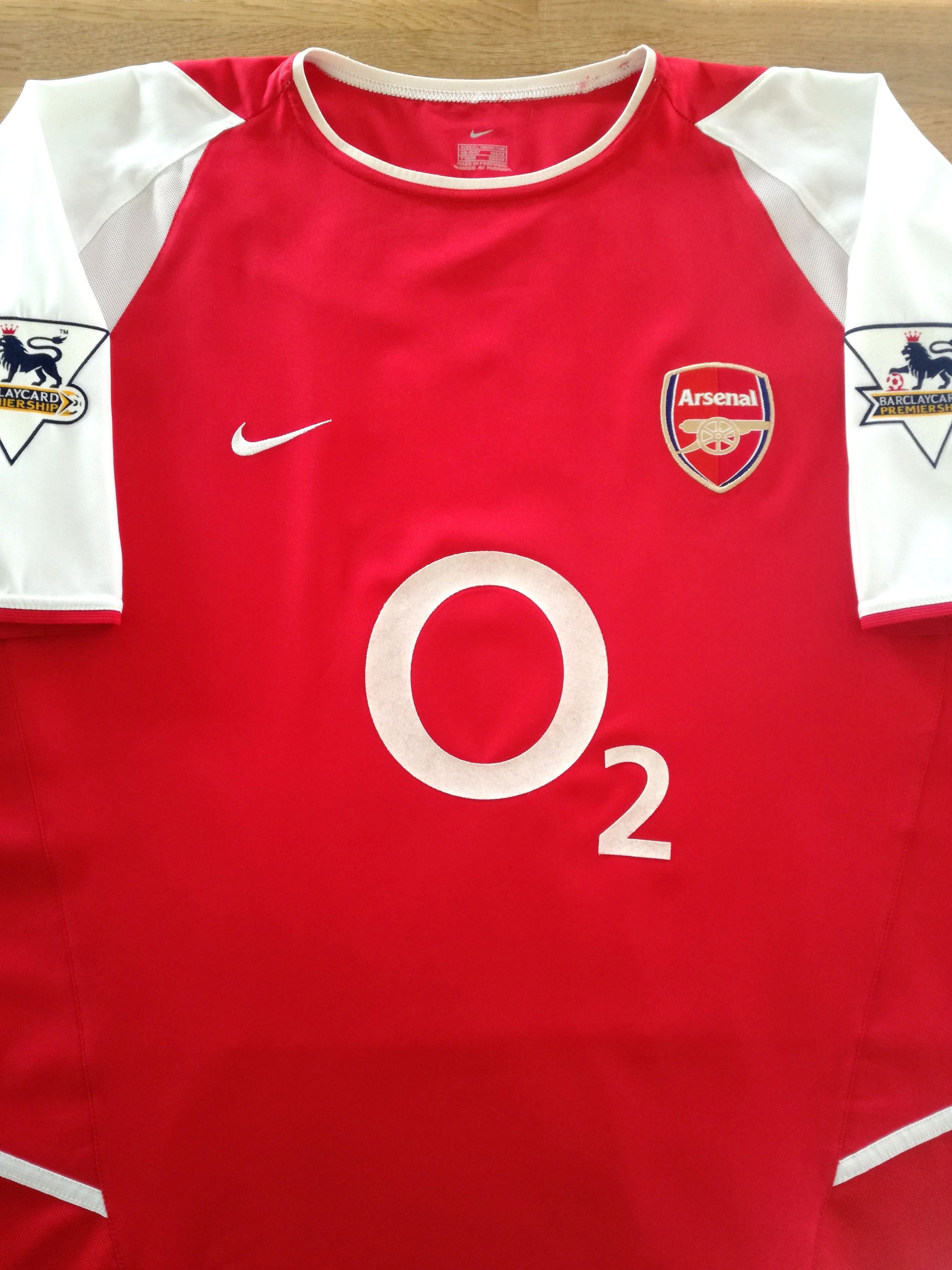 2003/04 Arsenal Home Premier League Football Shirt