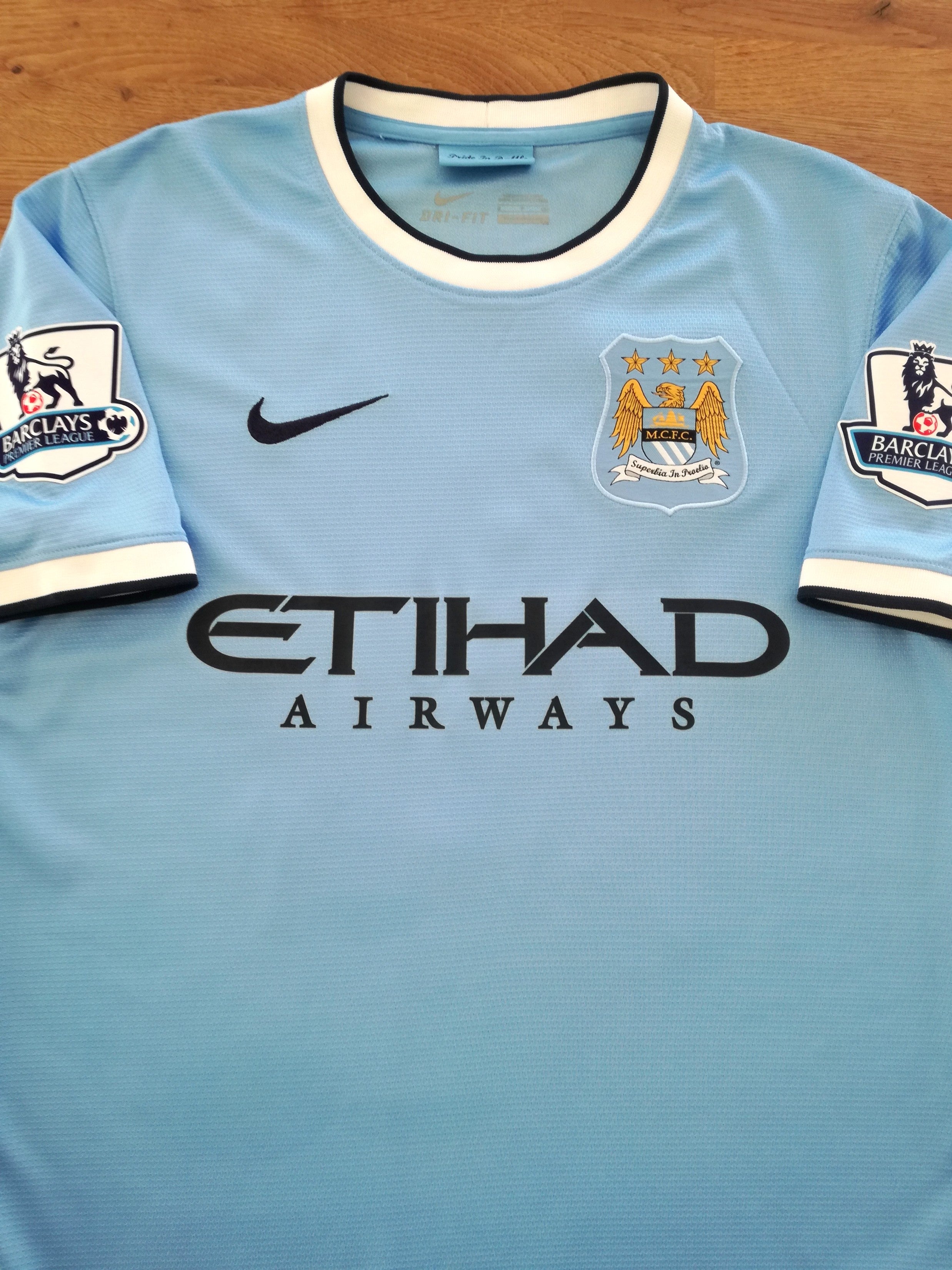 2013/14 Man City Home Premier League Football Shirt