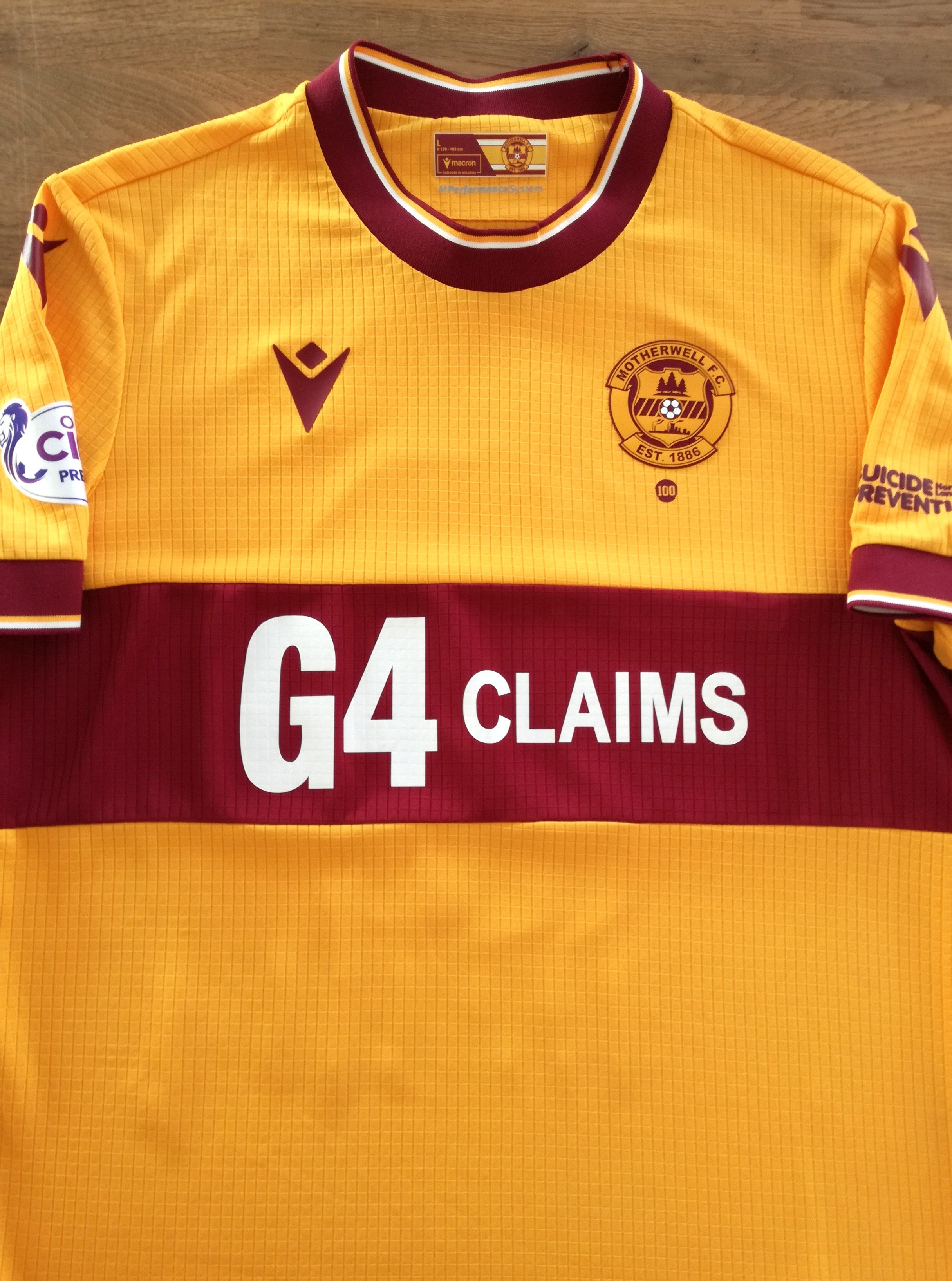 2023/24 Motherwell Home Premiership Match Worn 'Centenary' Football Shirt O'Donnell #2