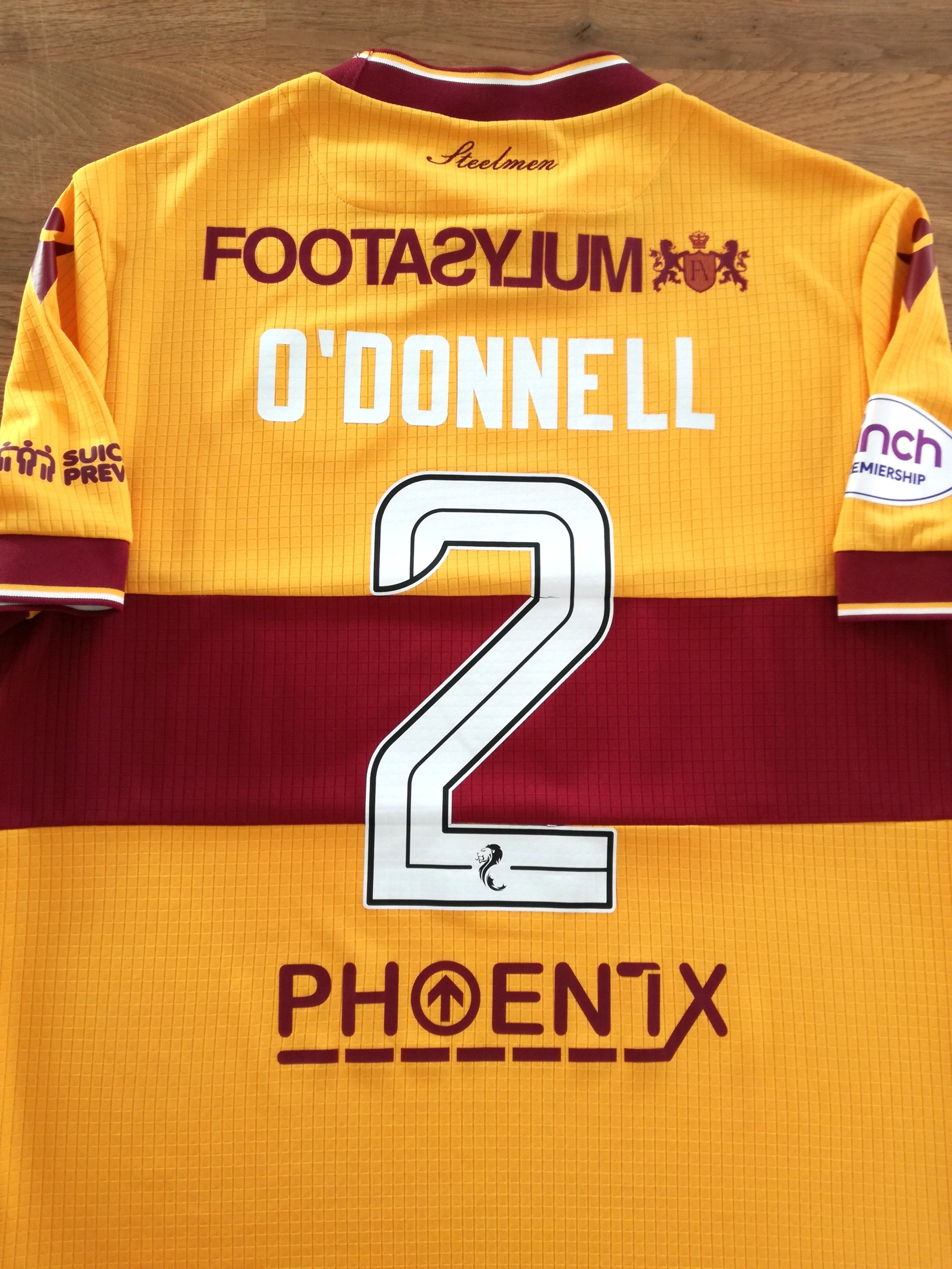 2023/24 Motherwell Home Premiership Match Worn 'Centenary' Football Shirt O'Donnell #2