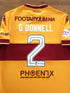 2023/24 Motherwell Home Premiership Match Worn 'Centenary' Football Shirt O'Donnell #2