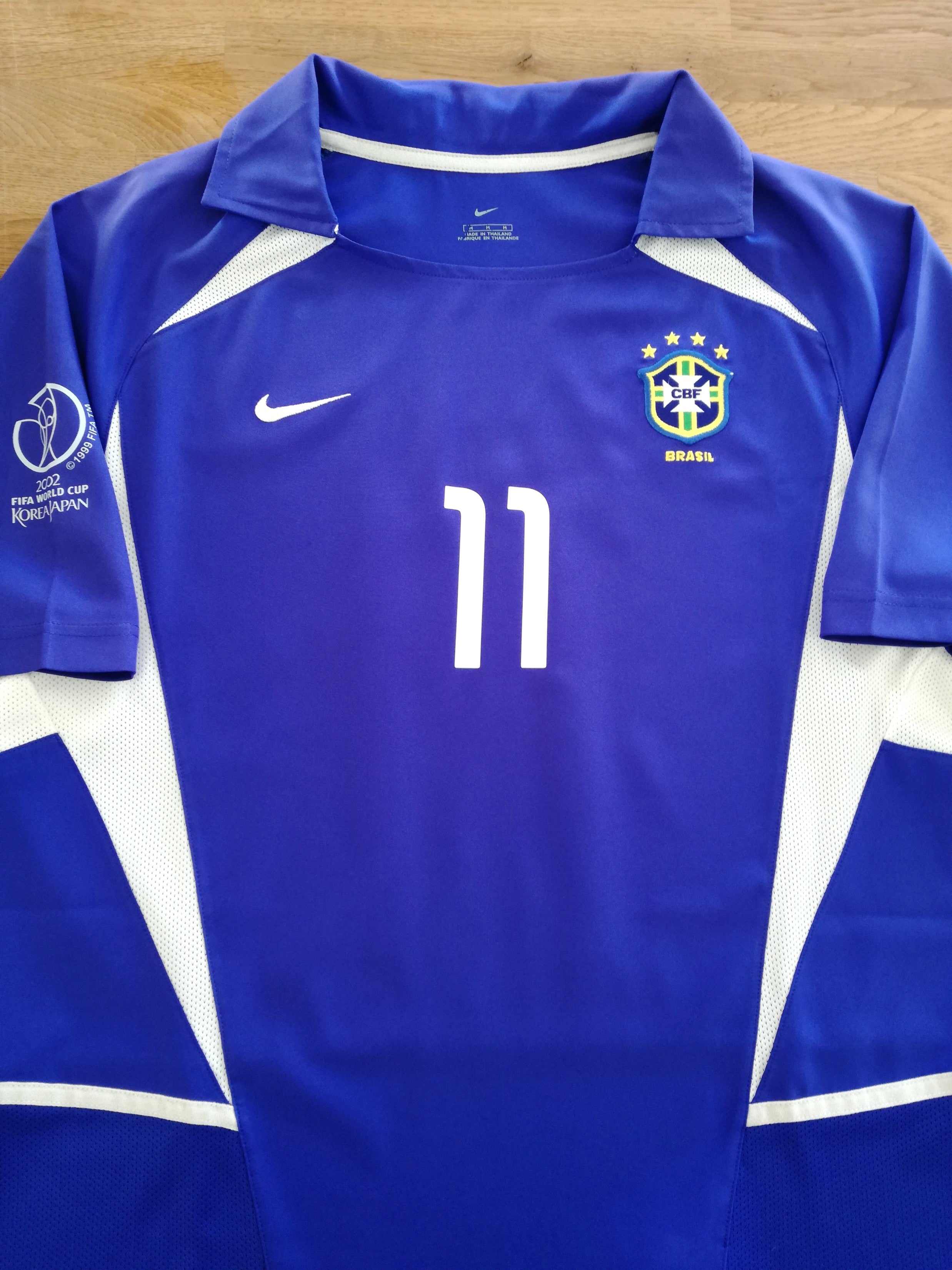2002 Brazil Away World Cup Football Shirt Ronaldinho #11