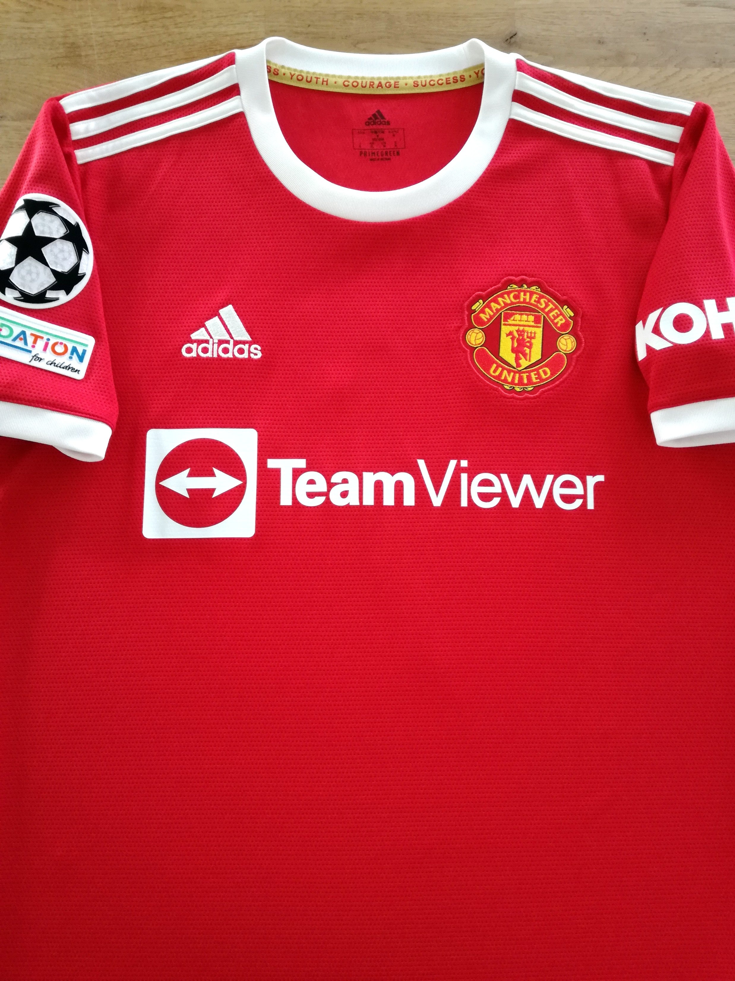 2021/22 Man Utd Home Champions League Football Shirt