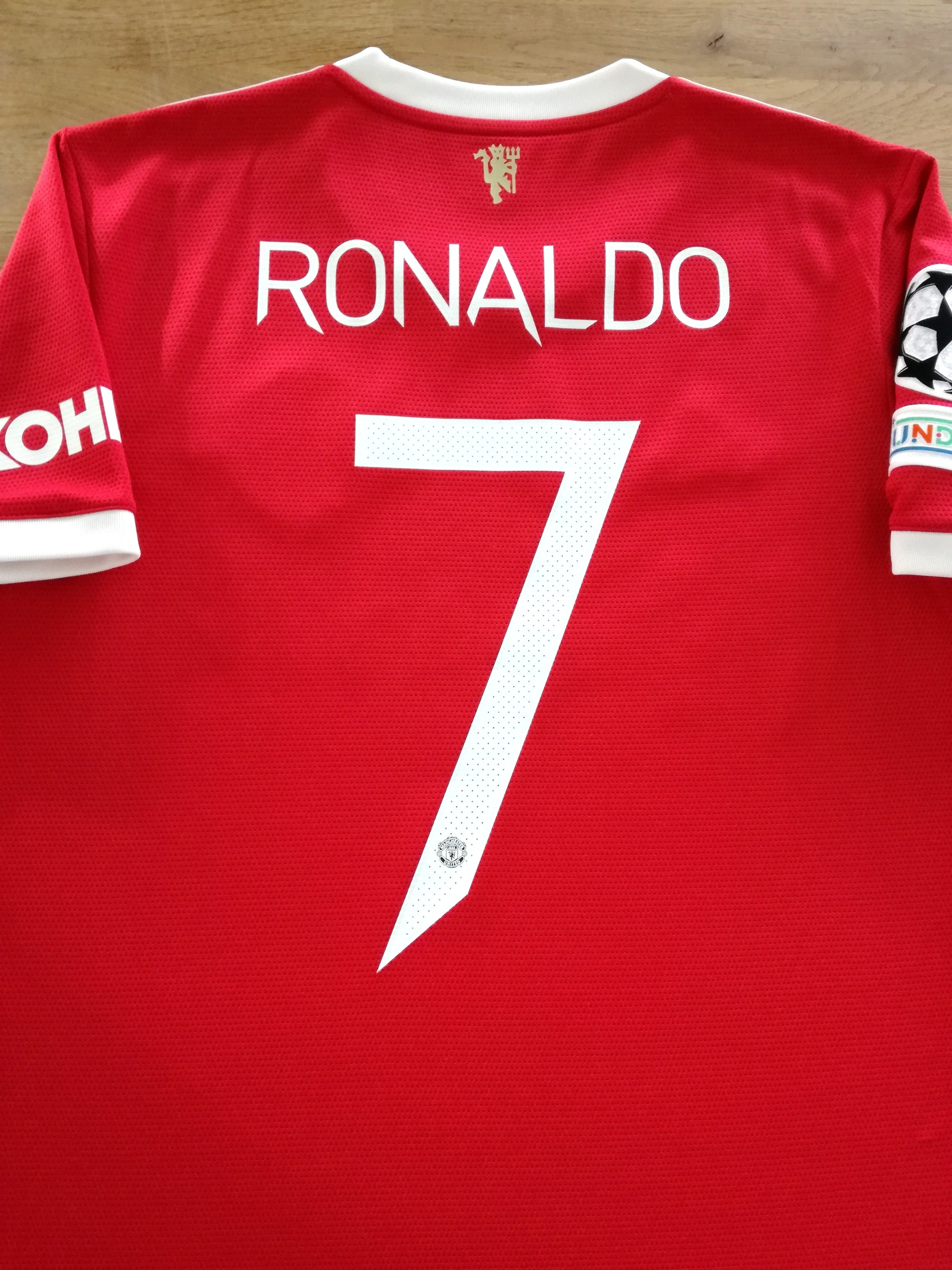 2021/22 Man Utd Home Champions League Football Shirt Ronaldo #7