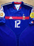 2004 France Home European Championship Football Shirt Henry #12