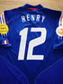 2004 France Home European Championship Football Shirt Henry #12
