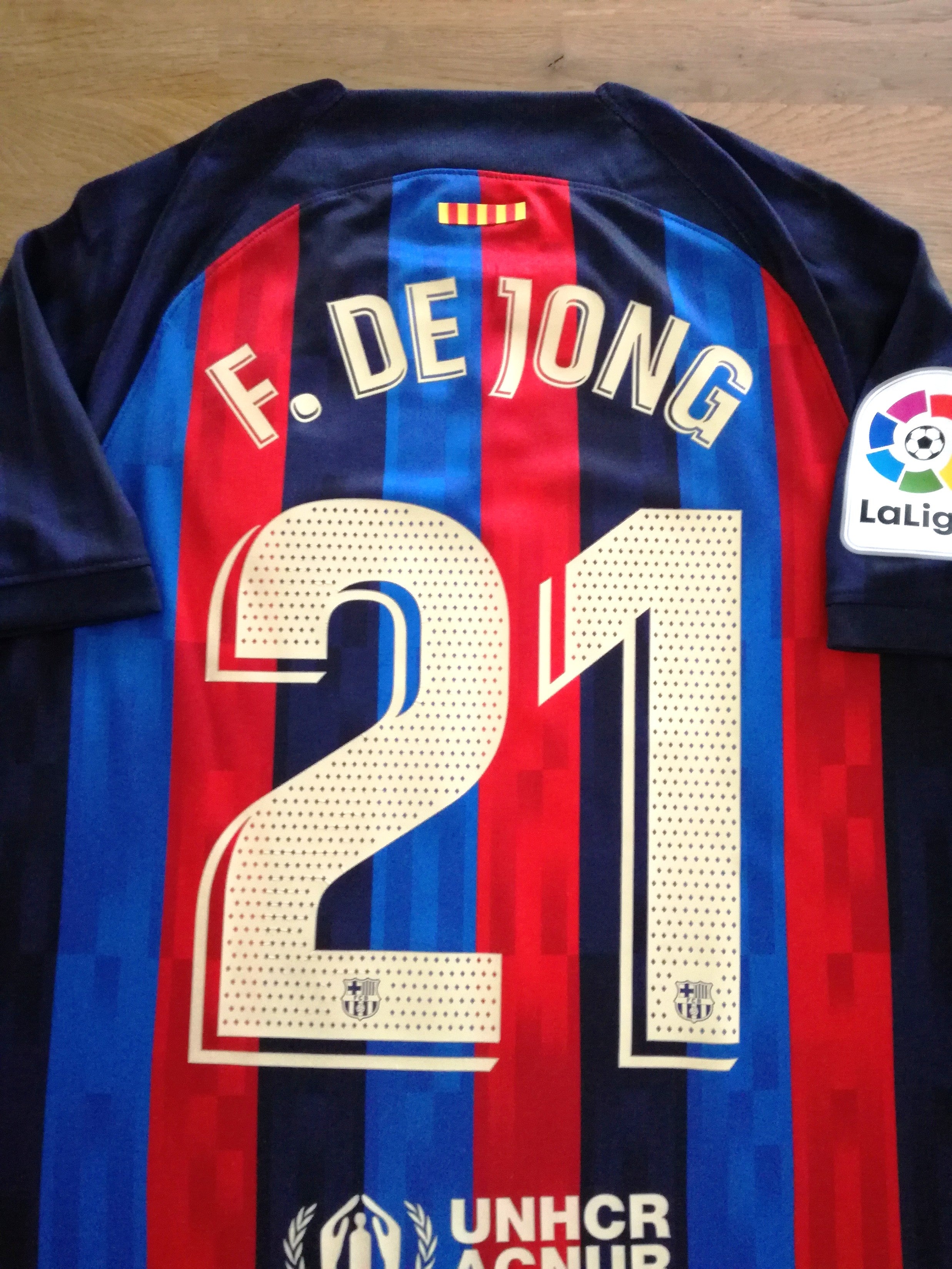 2022/23 Barcelona Home La Liga Football Shirt F. De Jong